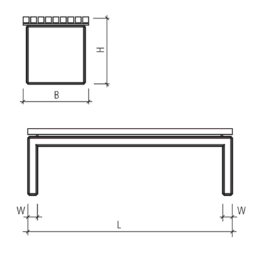 Gartenbänke mit Holzrost