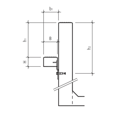 Perronwinkel Beton- und Gitterrostauftritte