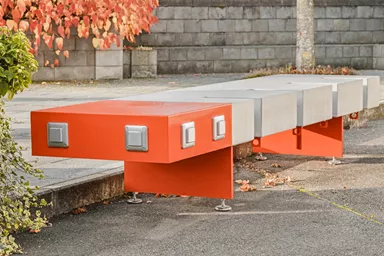 E-LOUNGE Beton Sitzbank Standard L 290 cm B 70 cm H 46 cm