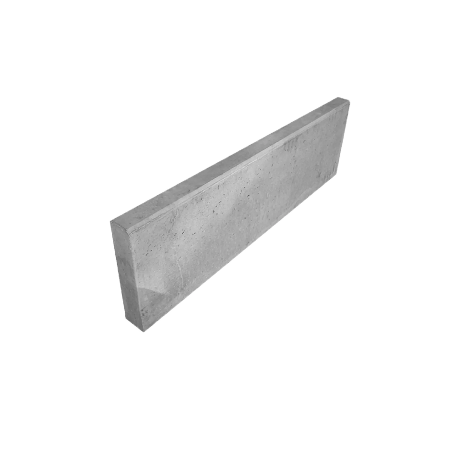 Bordurette 100/6/30 cm, moulé 2 côtés chanfreinés, lisse, gris