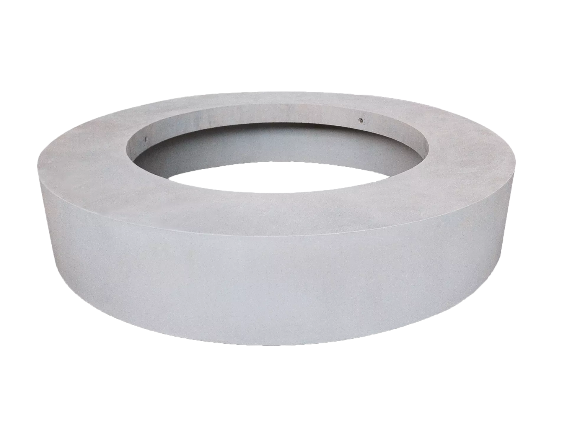 ARBOSO banc rond gris, lisse, sans fond D 224cm H 60 cm