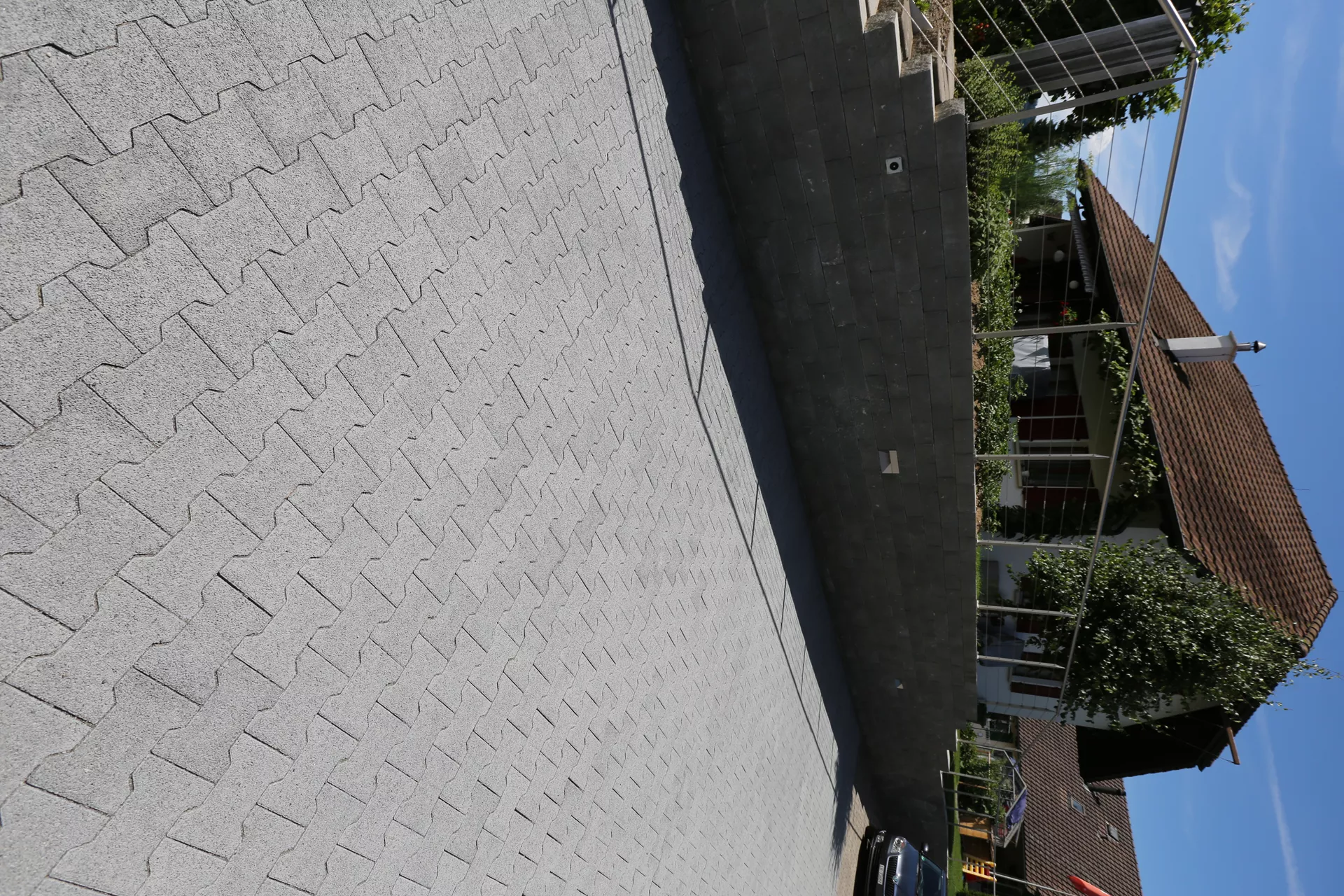 H Sickerstein Normalstein grau fein gefast L 20 cm B 16.5 cm H 8 cm