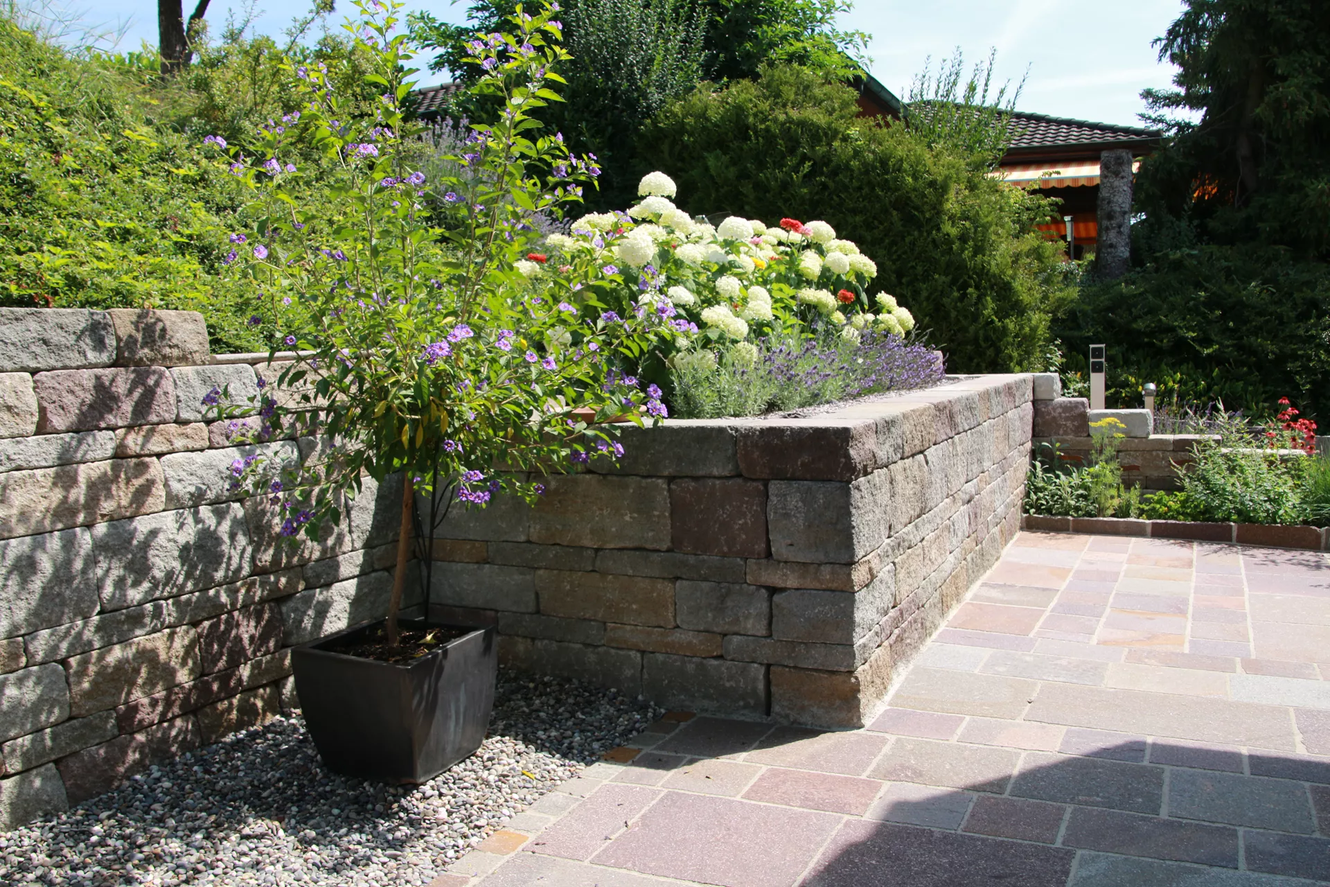 SANTURO Burgruinenmauer 2-seitig gespalten Burgruinen-Mix L 30-50 cm B 25 cm