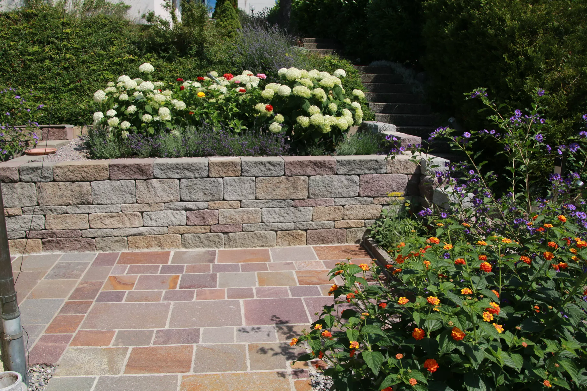 SANTURO Burgruinenmauer 2-seitig gespalten Burgruinen-Mix L 30-50 cm B 25 cm
