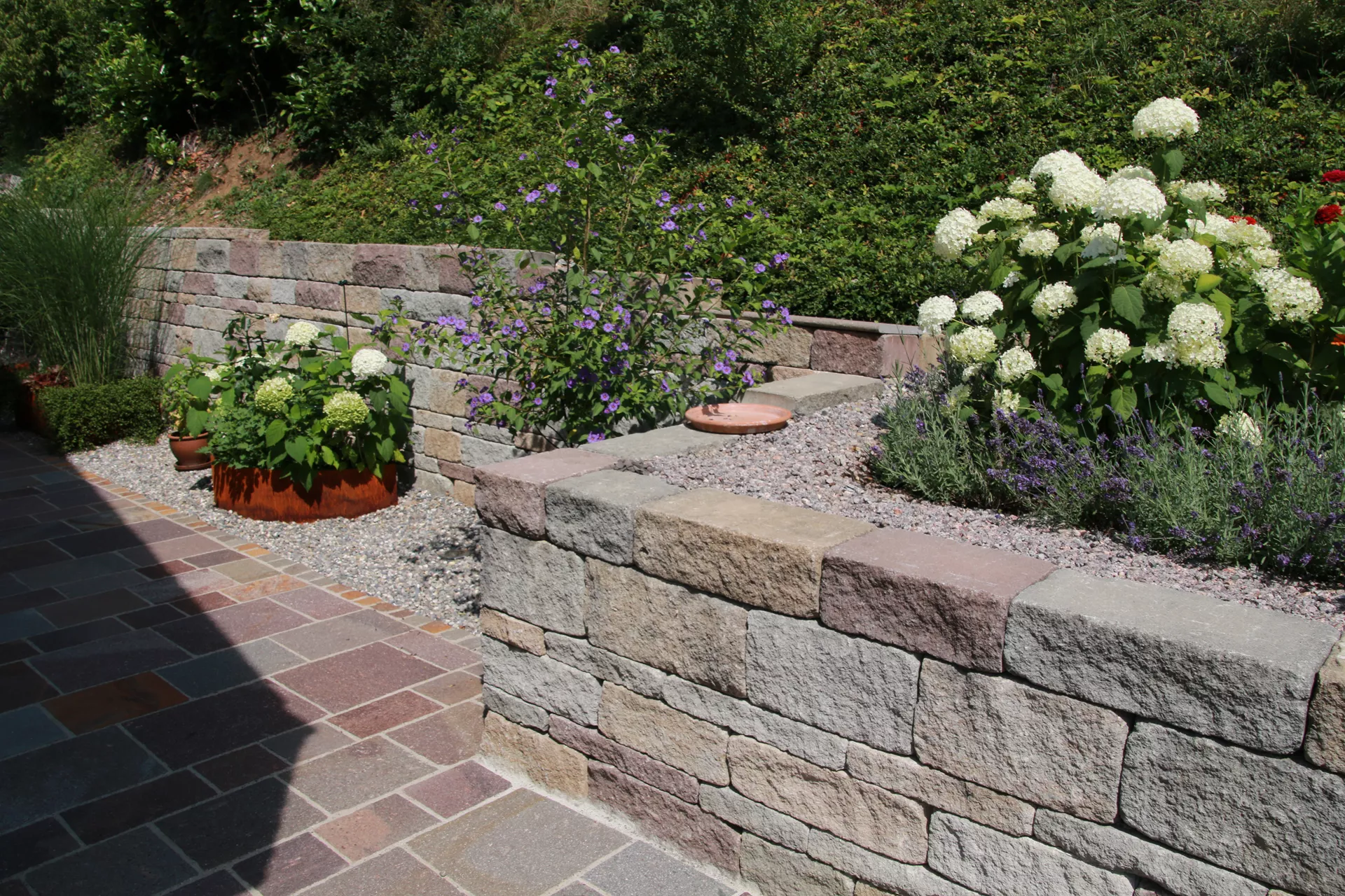 SANTURO Burgruinenmauer 2-seitig gespalten Burgruinen-Mix L 30-50 cm B 25 cm