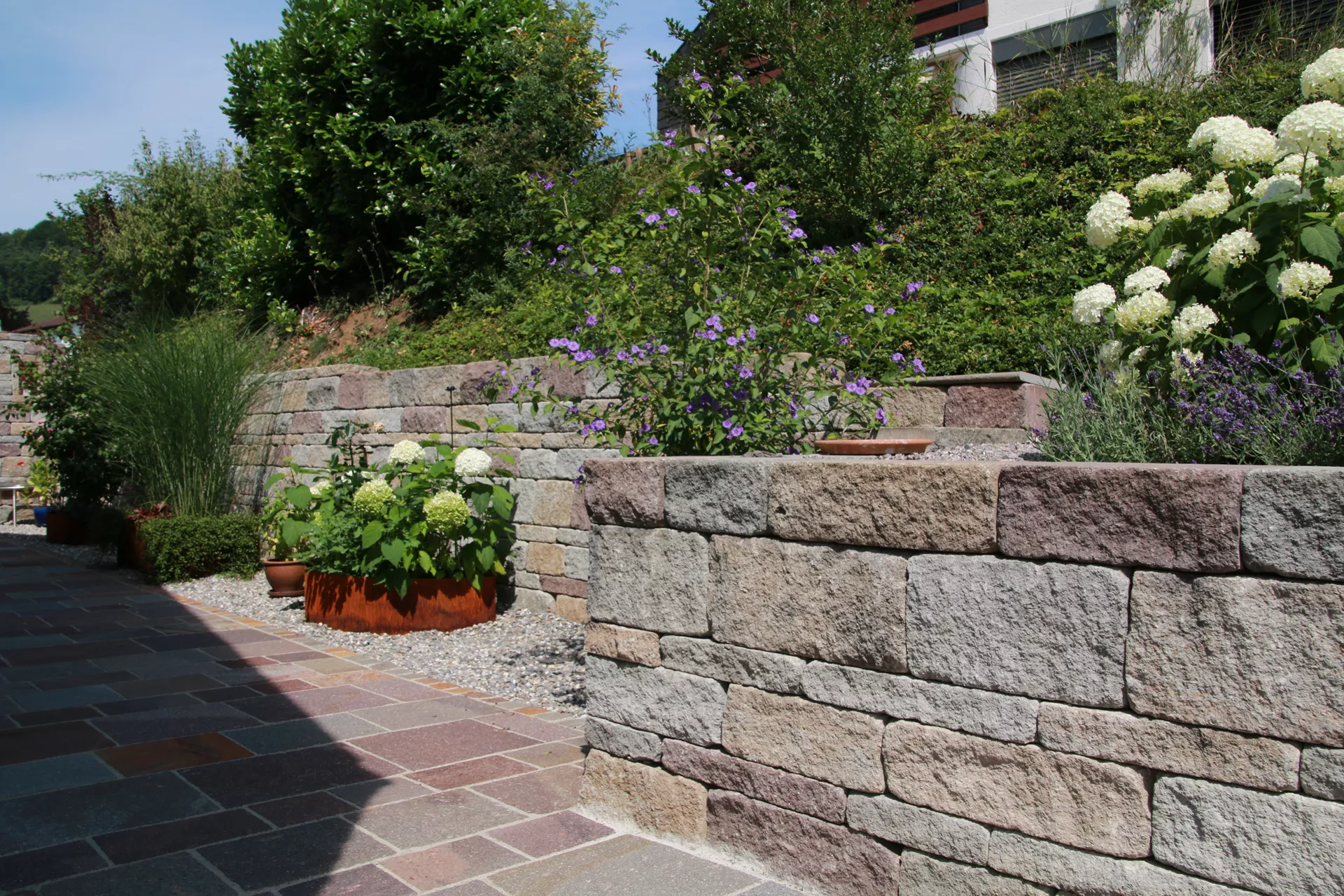 SANTURO Burgruinenmauer 2-seitig gespalten Burgruinen-Mix L 30-50 cm B 25 cm