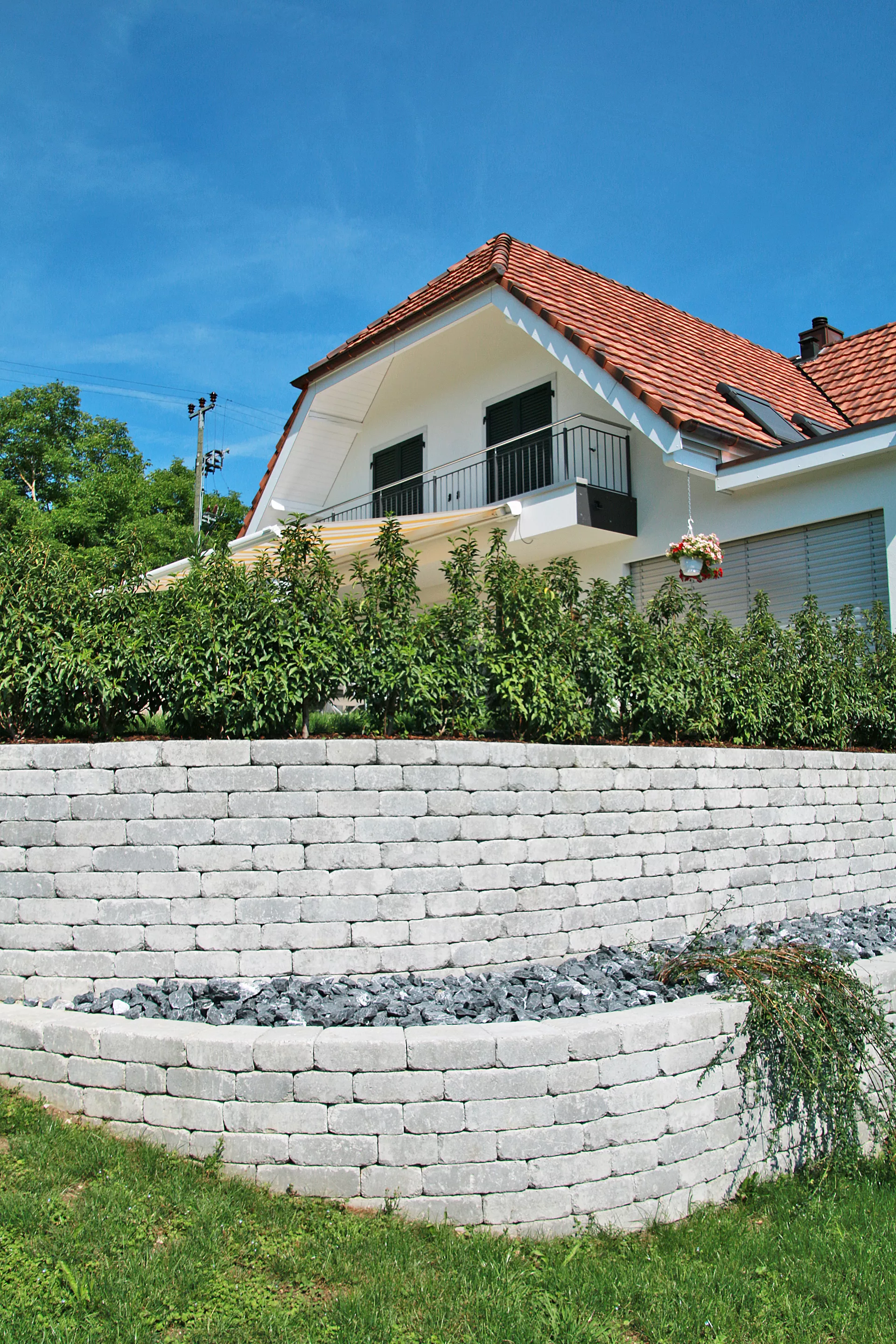 CUATRO Mauersteine Kanten gebrochen naturgrau L 20-35 cm B 25 cm H 15 cm