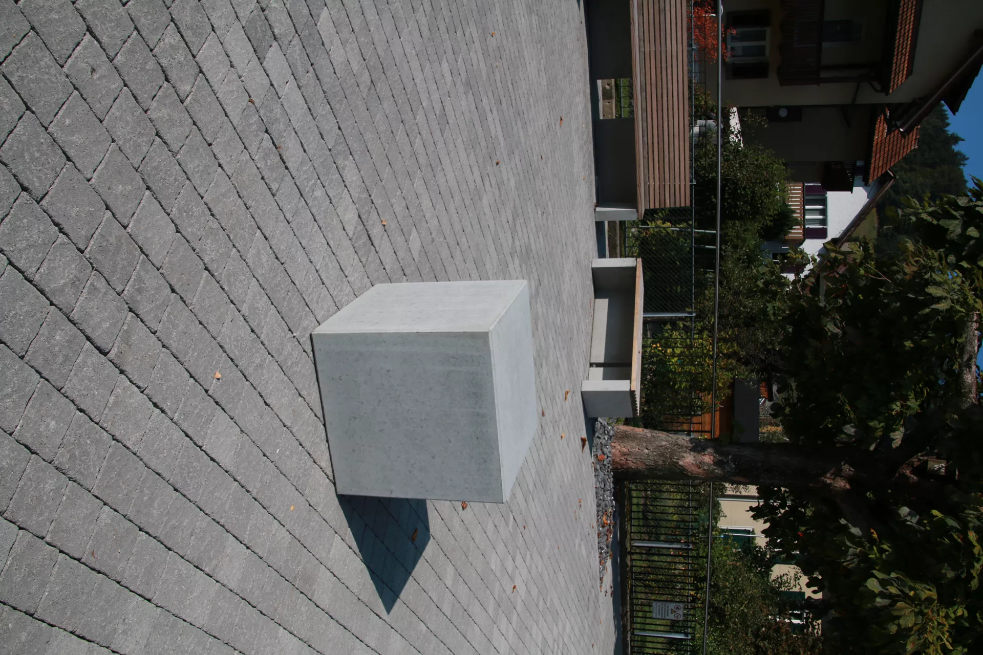 KUBUS Sitzelement heavy grau glatt gefast L 45 cm B 45 cm H 45 cm