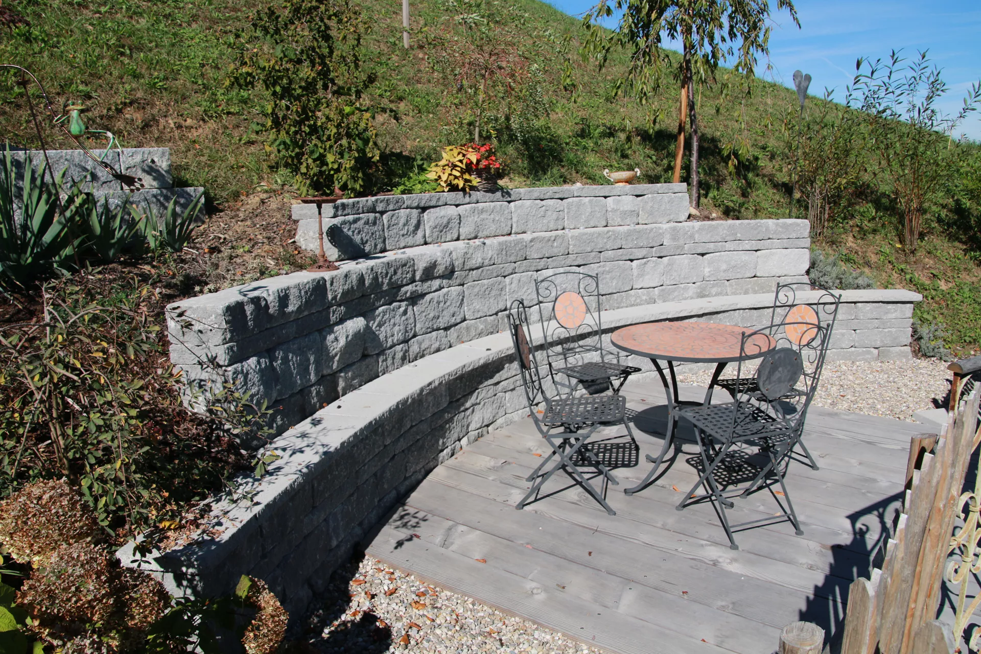 SANTURO Landhausmauer Typ 2 2-seitig gespalten grau Kanten gebrochen L 30-50 cm B 25 cm H 15 cm