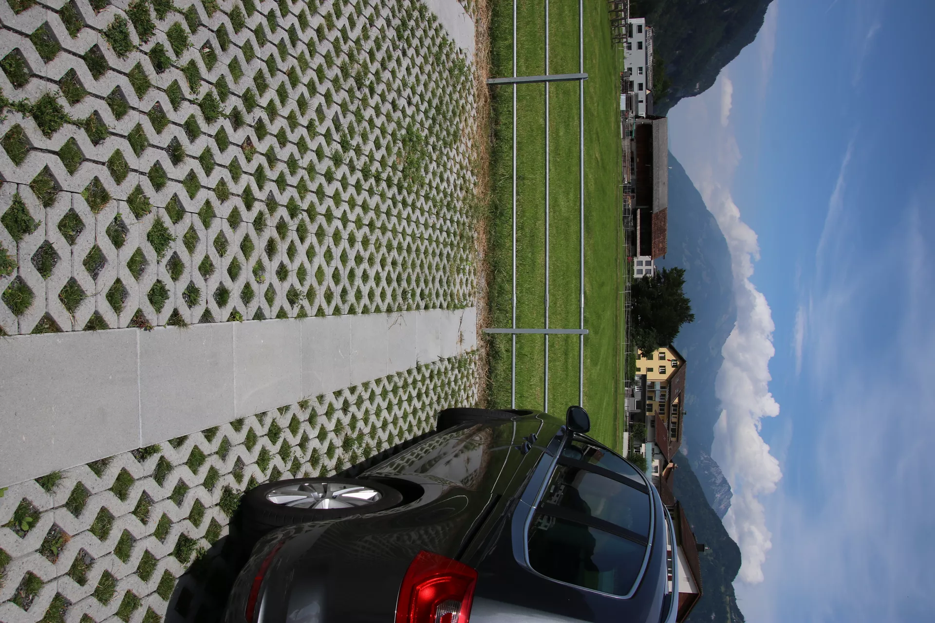 GRISON Rasengitterstein mit Nocken grau glatt L 60.2 cm B 40.2 cm H 8 cm