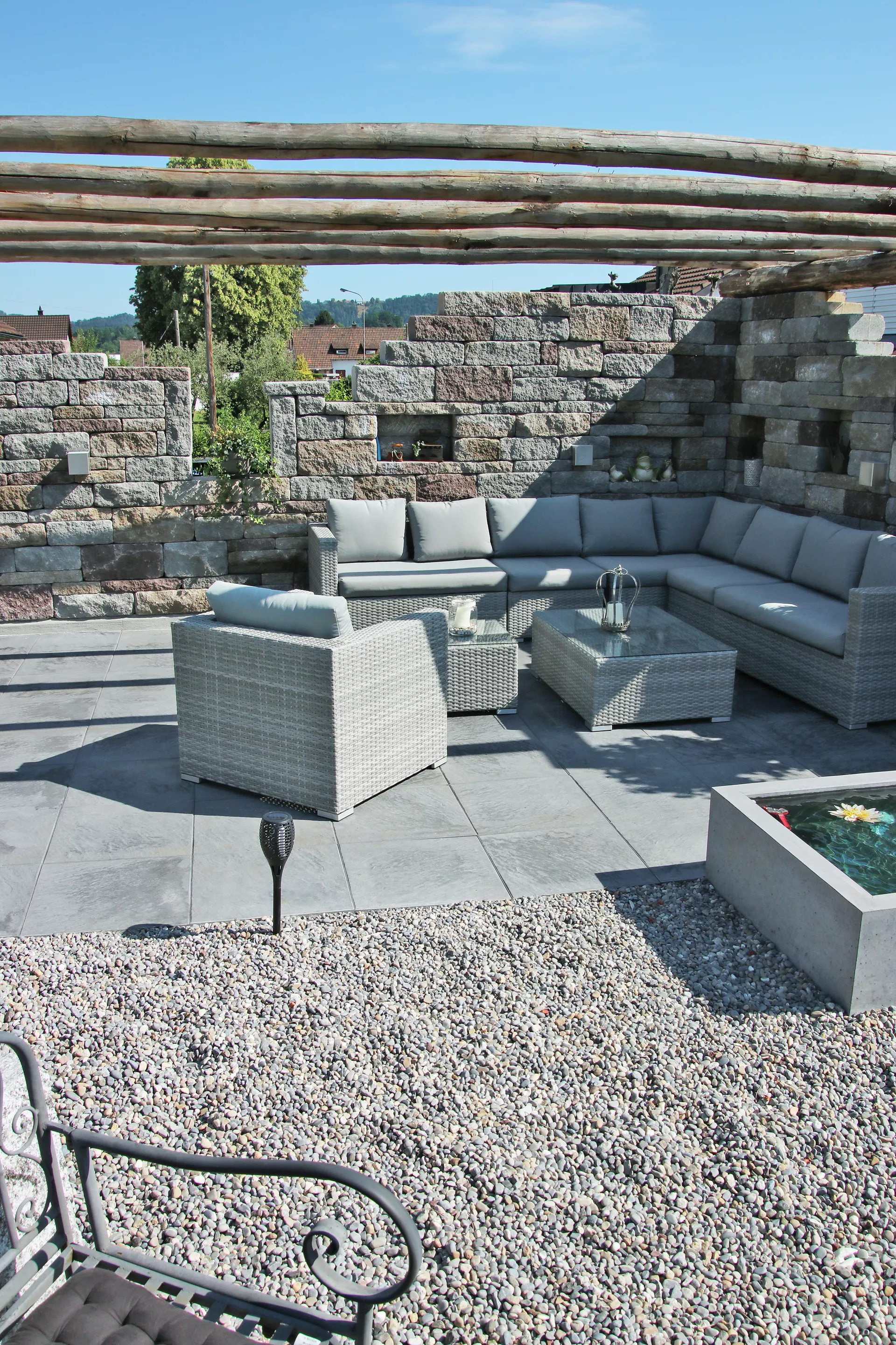 SANTURO Burgruinenmauer 2-seitig gespalten Burgruinen-Mix L 30-50 cm B 25 cm