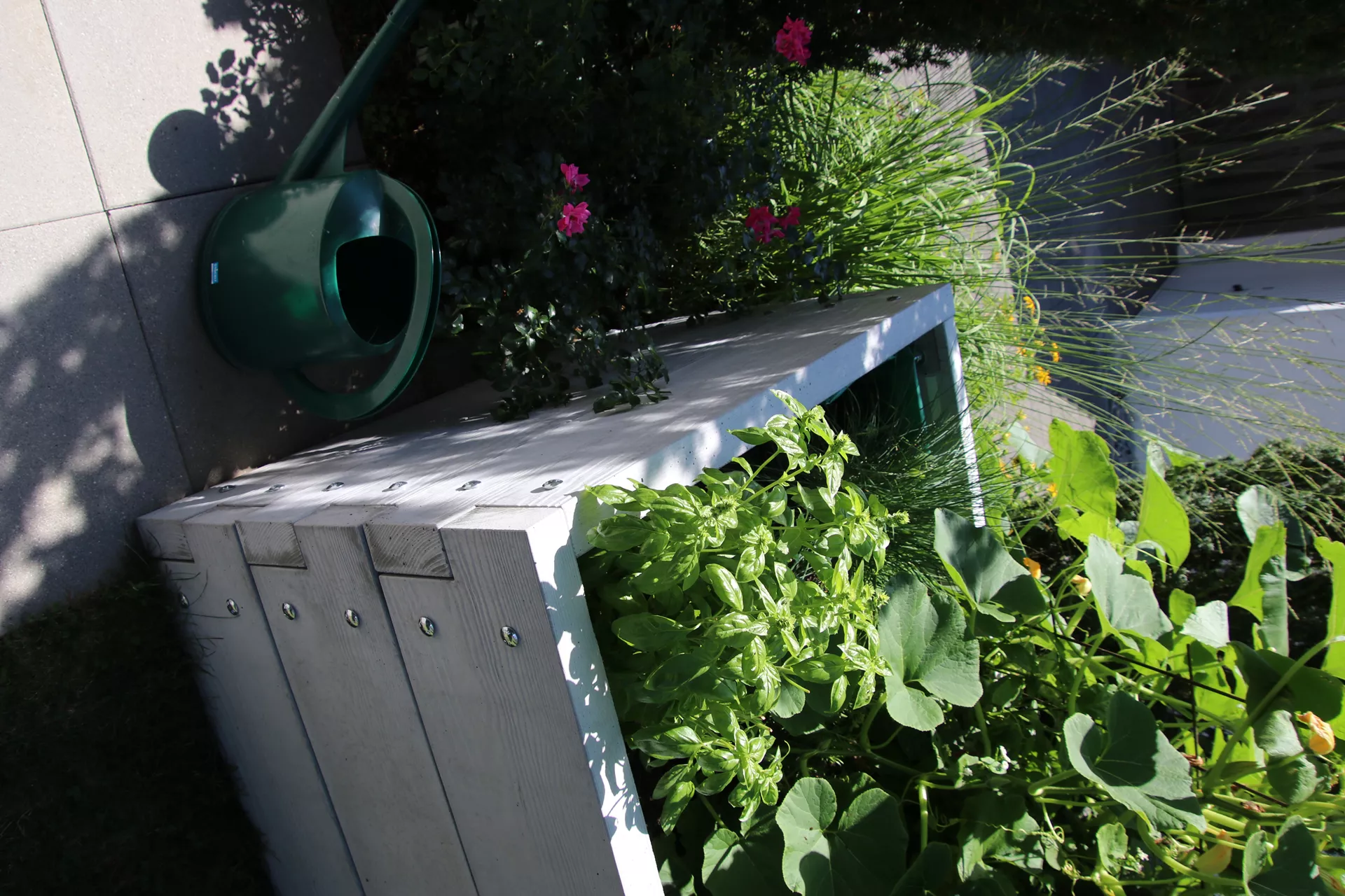 Hochbeet mit Holzstruktur Typ 2 naturgrau strukturiert leicht gefast bewehrt L 234 cm B 120 cm H 75 cm W 6 cm