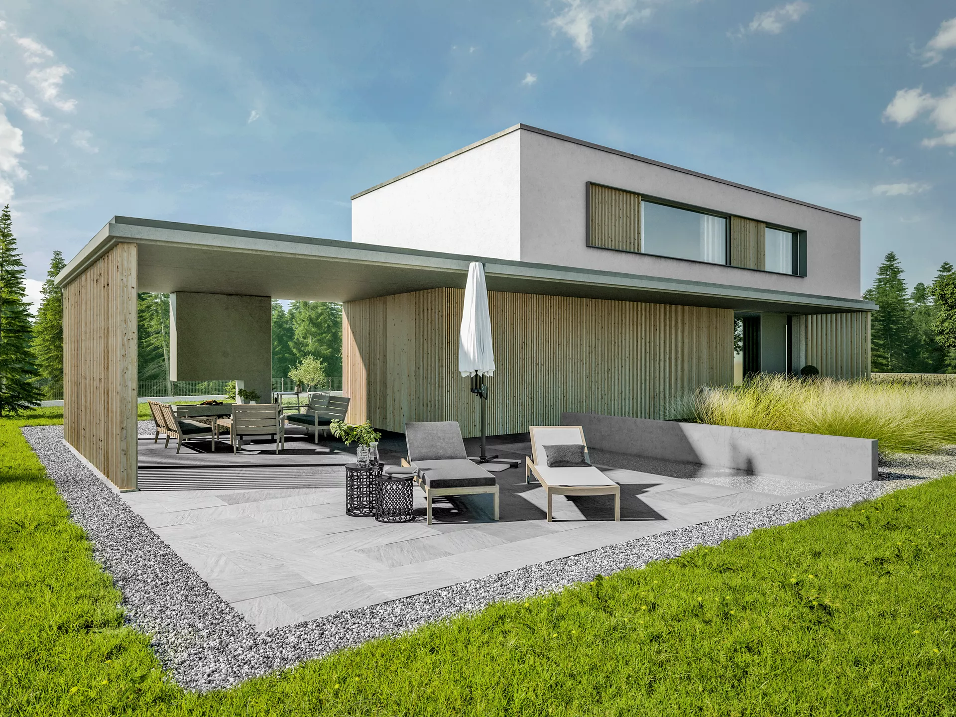 NATURE MOMENTS Gartenplatte hellgrau mit Schieferstruktur vollkantig L 60 cm B 60 cm H 5.5 cm