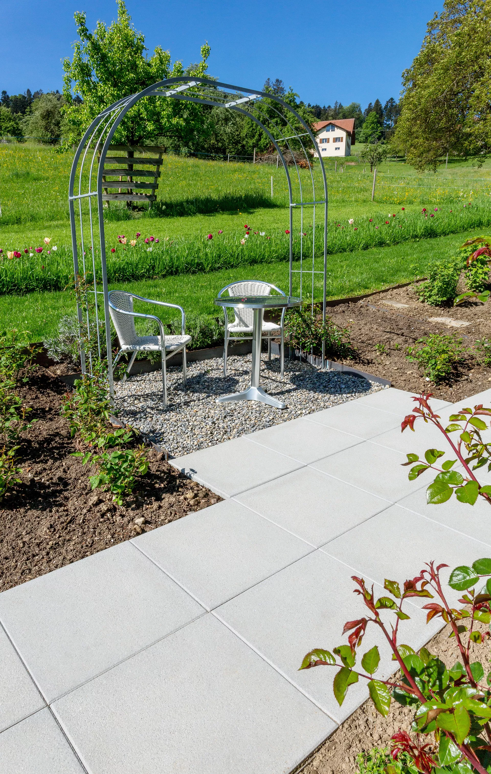 PARCO FINA Gartenplatte grau gestrahlt gefast L 50 cm B 50 cm H 4 cm