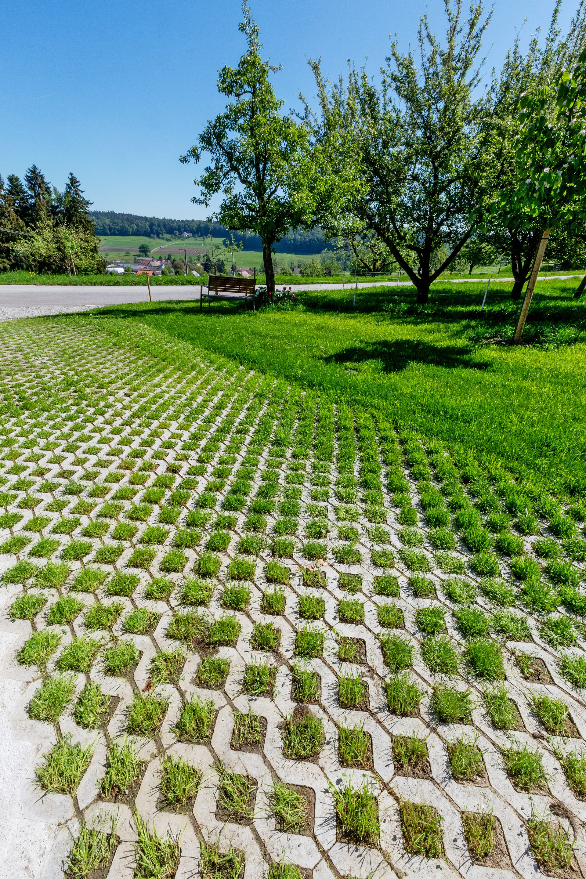 GRISON Rasengitterstein mit Nocken grau glatt L 60.2 cm B 40.2 cm H 8 cm