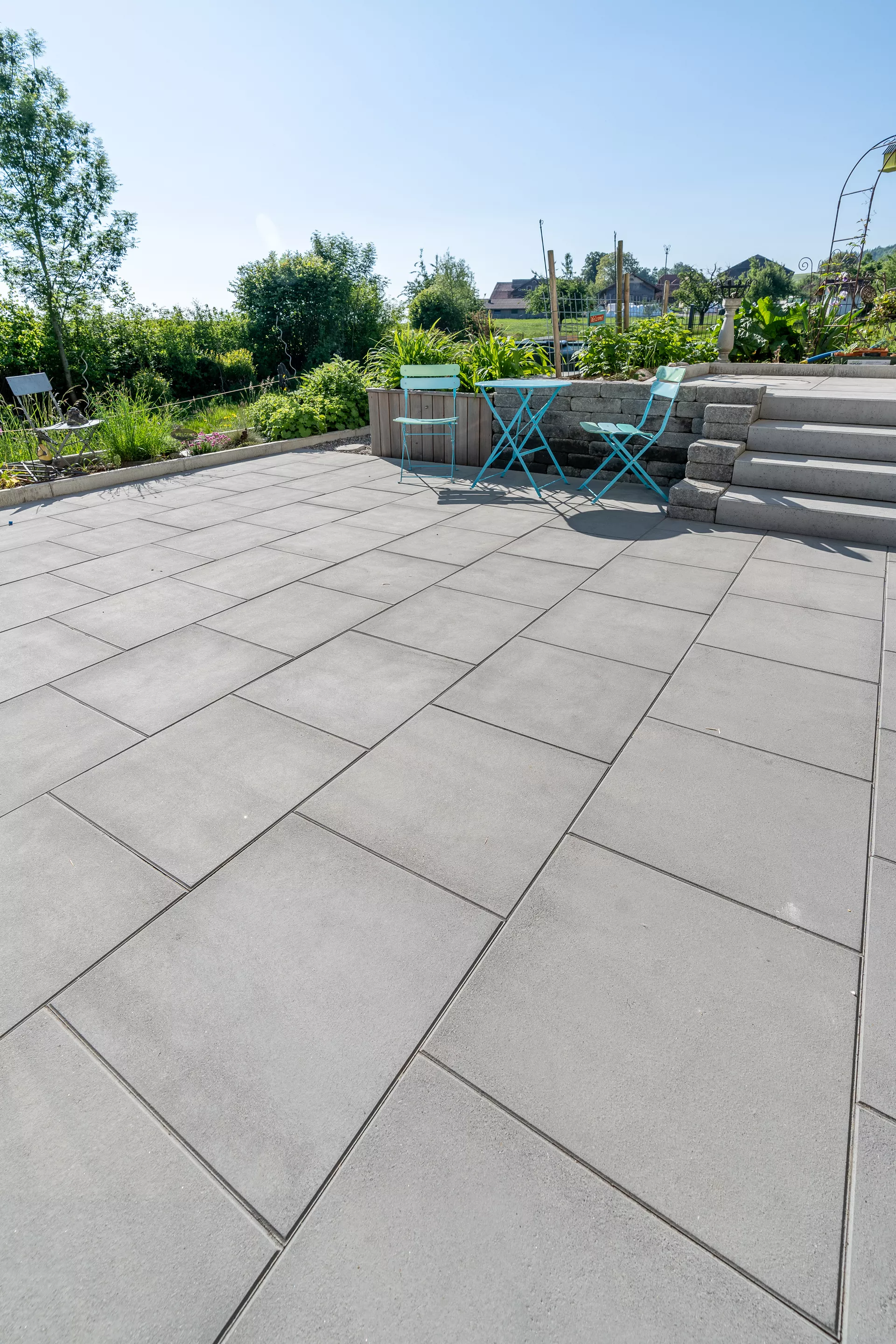 PARCO SELECTION Gartenplatte grau glatt gefast L 60 cm B 40 cm H 4 cm