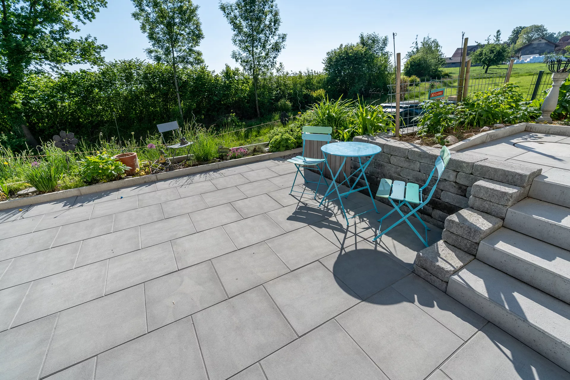 PARCO SELECTION Gartenplatte grau glatt gefast L 50 cm B 50 cm H 4 cm