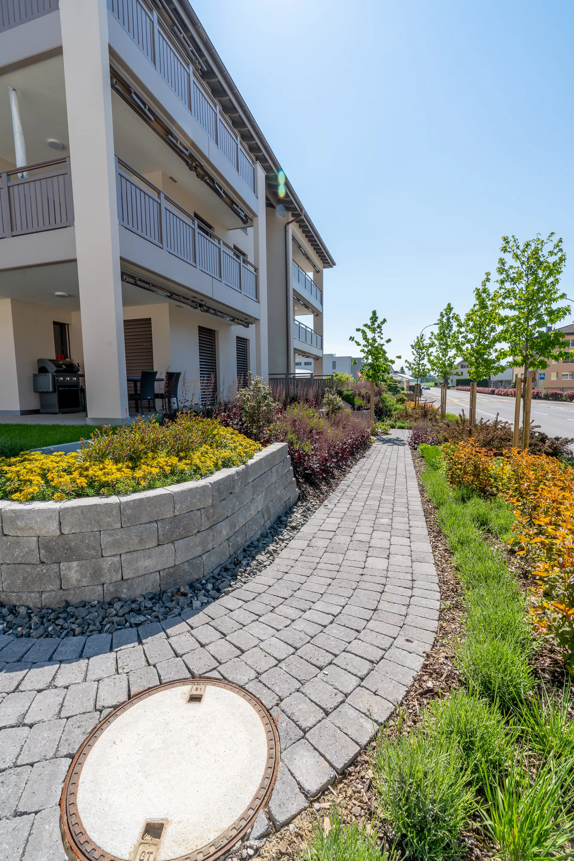 TEGULA Pflasterstein grau glatt Kanten gebrochen L 11 cm B 8 cm H 6 cm