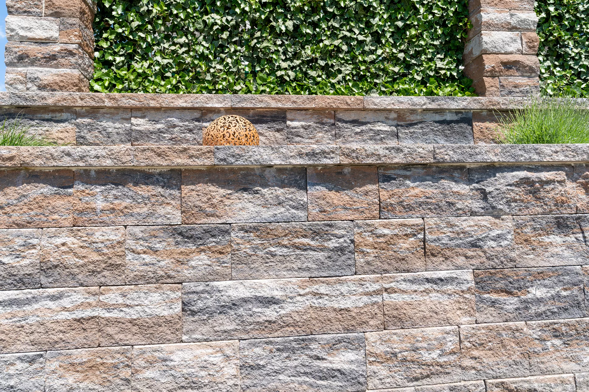 SANTURO Spaltstein-Landhausmauer Typ 4 2-seitig gespalten muschelkalk L 30-50 cm B 25 cm H 7.5 cm