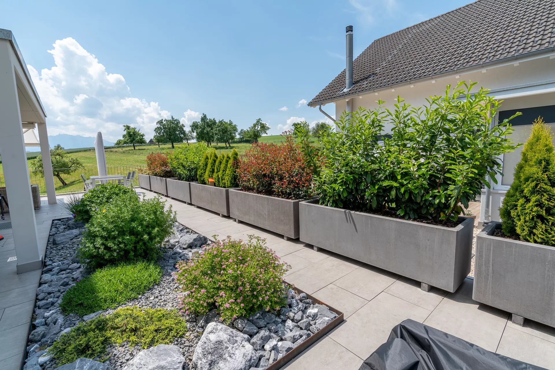 PARCO Pflanzentrog rechteckig anthrazit glatt L 200 cm B 60 cm H 60 cm W 5 cm