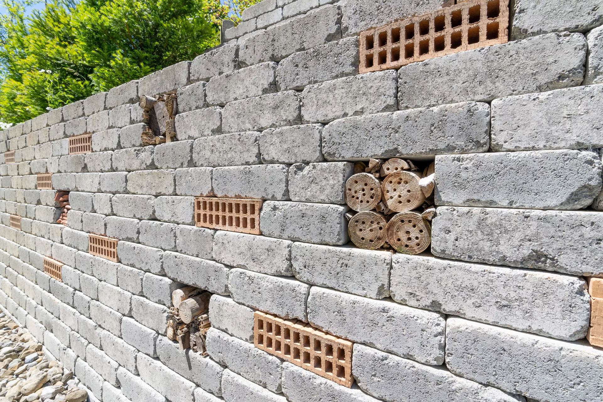 CUATRO Mauersteine Kanten gebrochen naturgrau L 20-35 cm B 25 cm H 15 cm