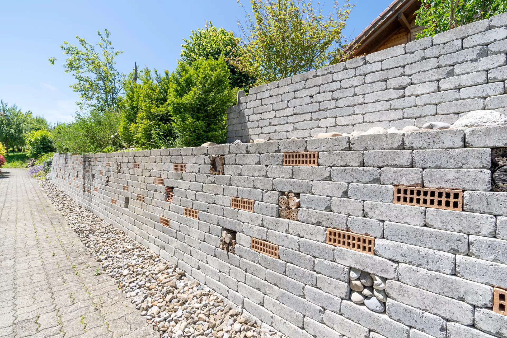 CUATRO Mauersteine Kanten gebrochen naturgrau L 20-35 cm B 25 cm H 15 cm