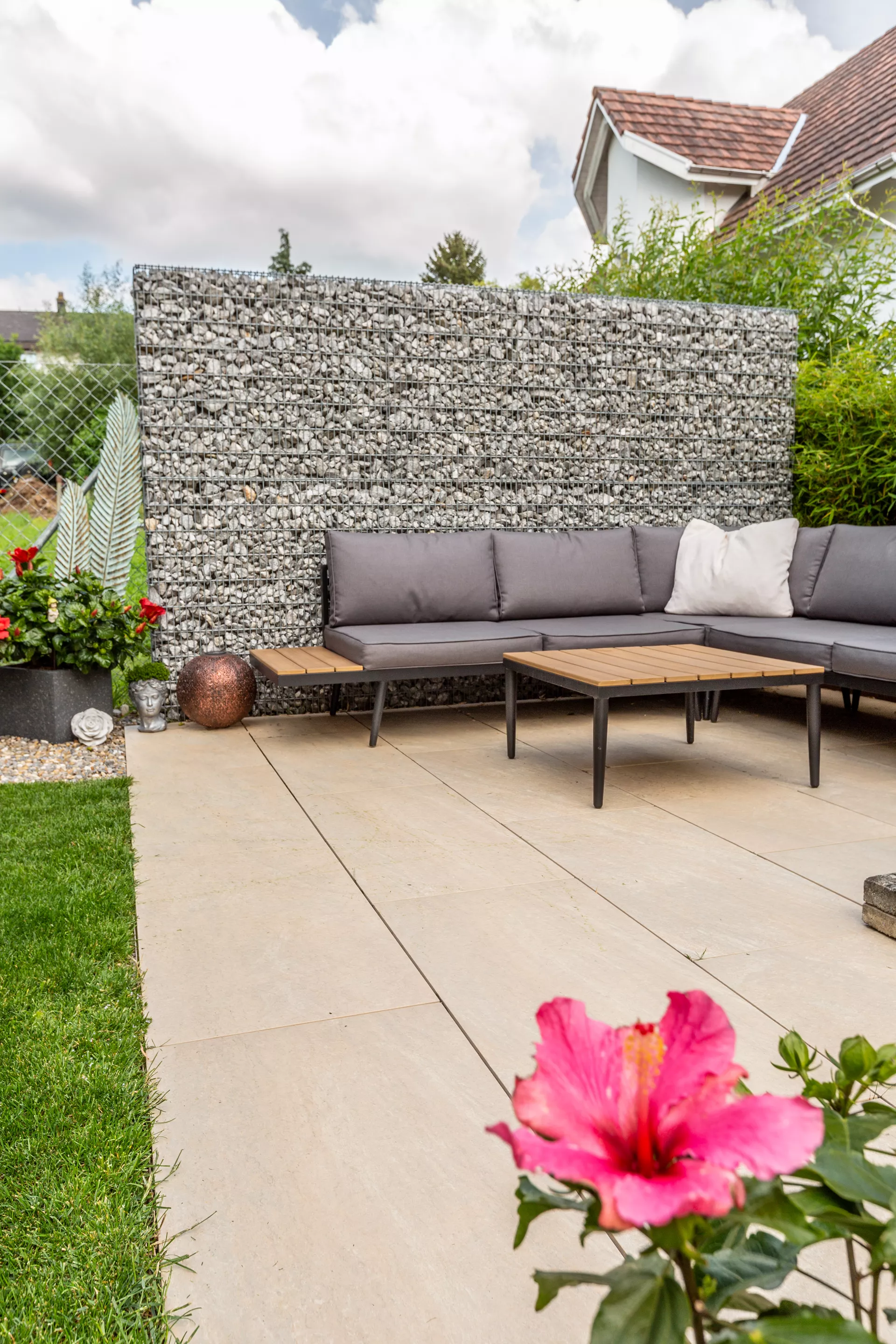 Feinsteinzeug Gehwegplatte Pietra di Barge beige strukturiert vollkantig L 90 cm B 45 cm H 2 cm