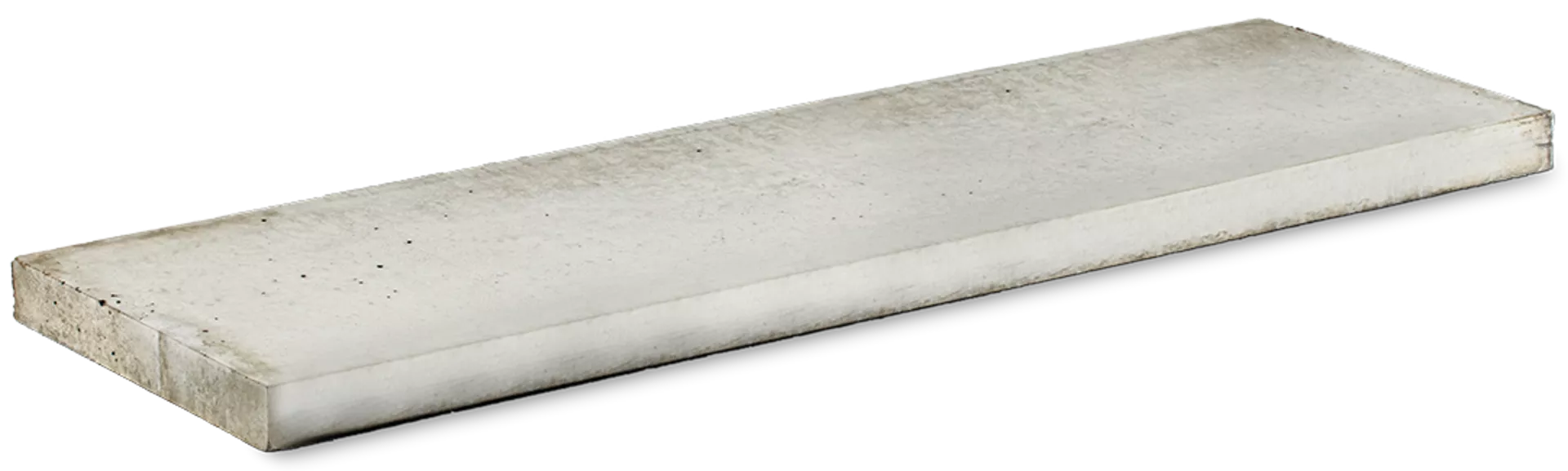 Planche en béton 4/30/150 cm à arêtes vives, gris