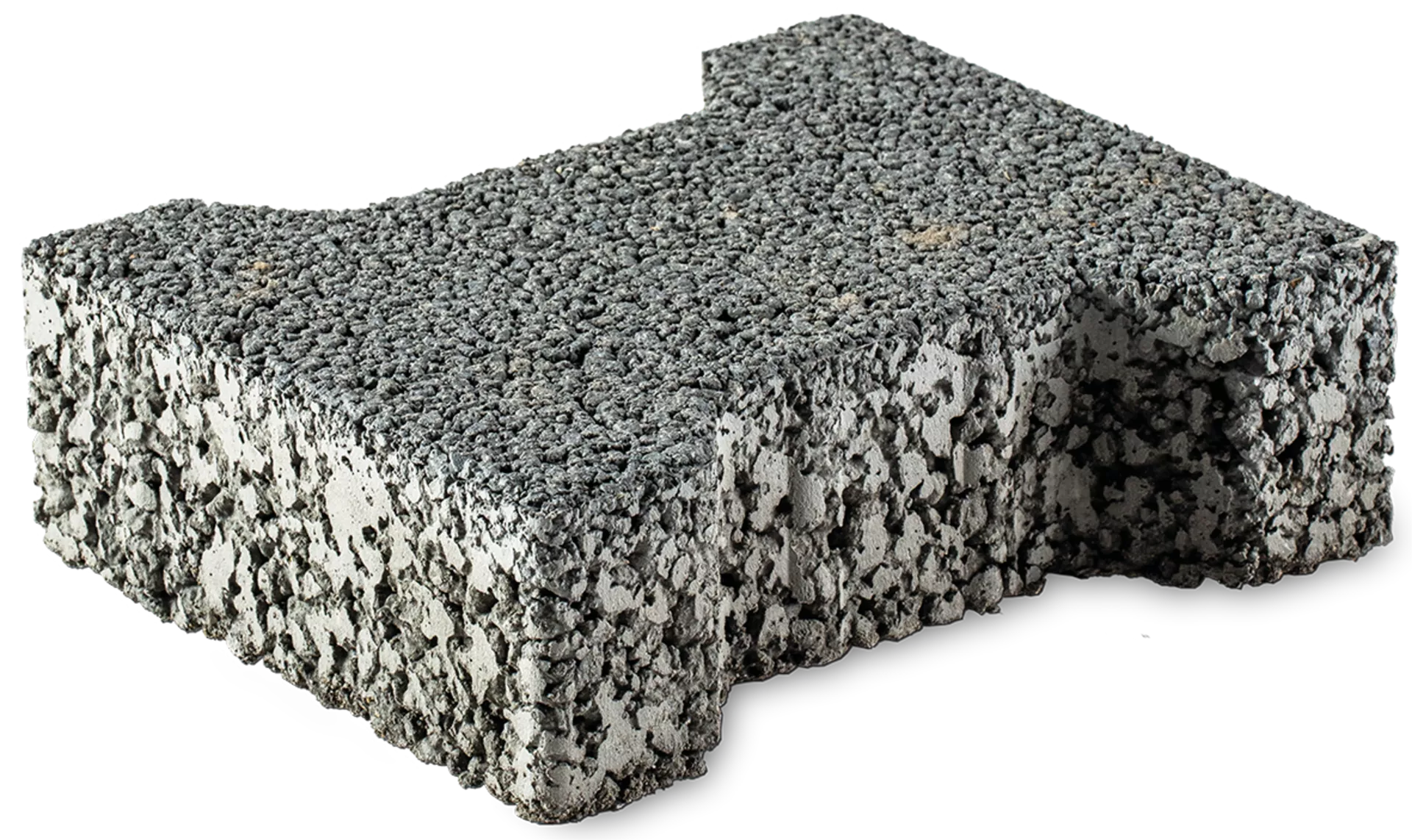 H Sickerstein Normalstein grau fein gefast L 20 cm B 16.5 cm H 6 cm