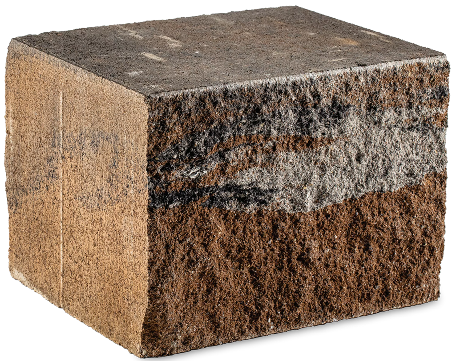 Mur de campagne SANTURO 30-50/25/22.5 cm type 4, 2 faces clivées, calc. coquillage