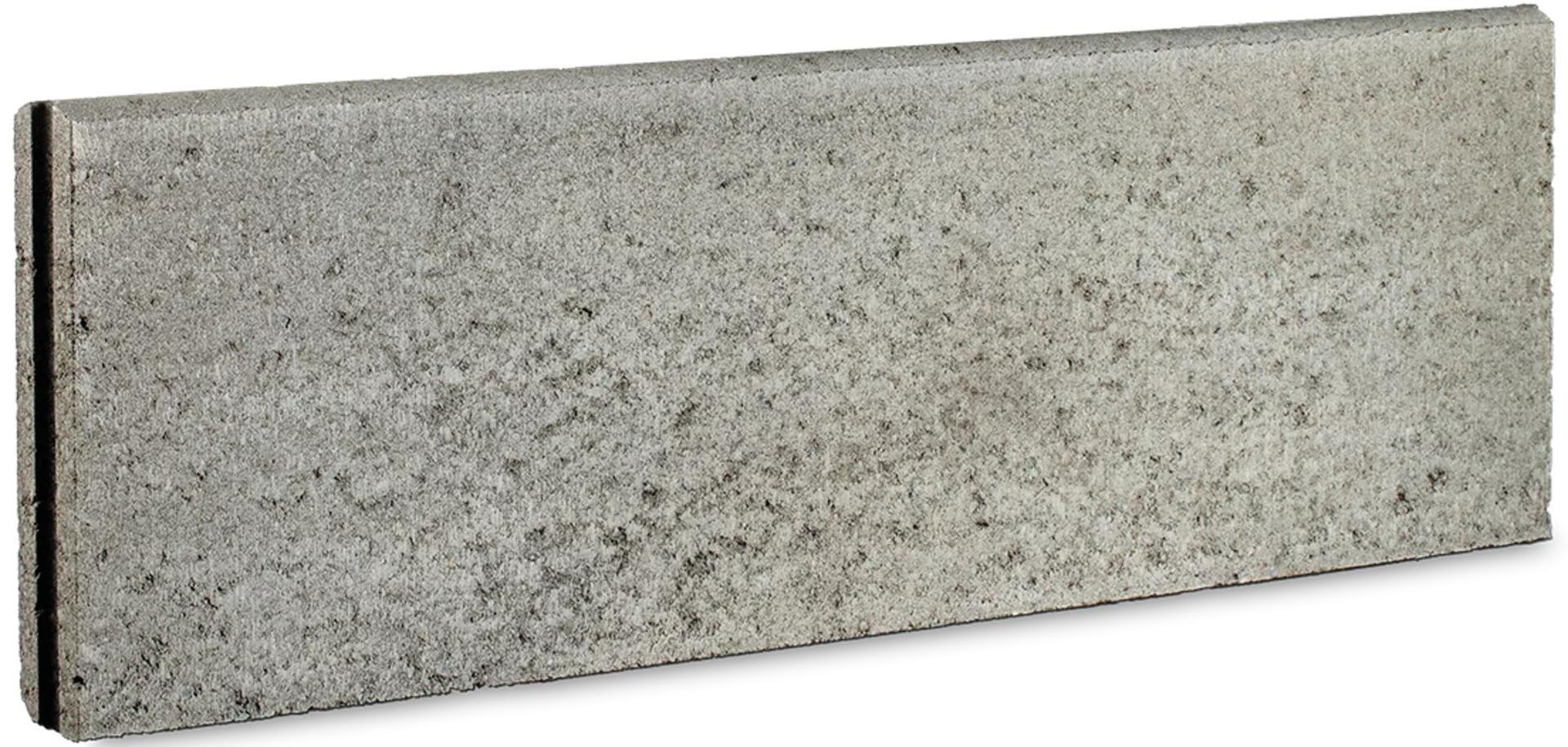 Bordurette de jardin 100/30/5 cm non armé, av.rainure et crête,gris