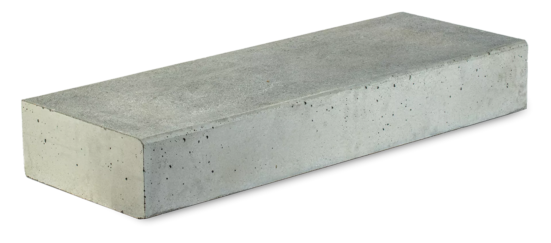 Marche d'esc. pleine PARCO 100/36/15 cm nez chanfreiné, taloché, gris