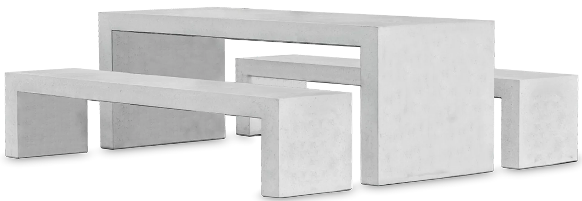 INTERMEZZO Bank standard grau glatt vollkantig bewehrt ohne Vertiefung für Einlage L 260 cm B 45 cm H 45 cm W 10 cm