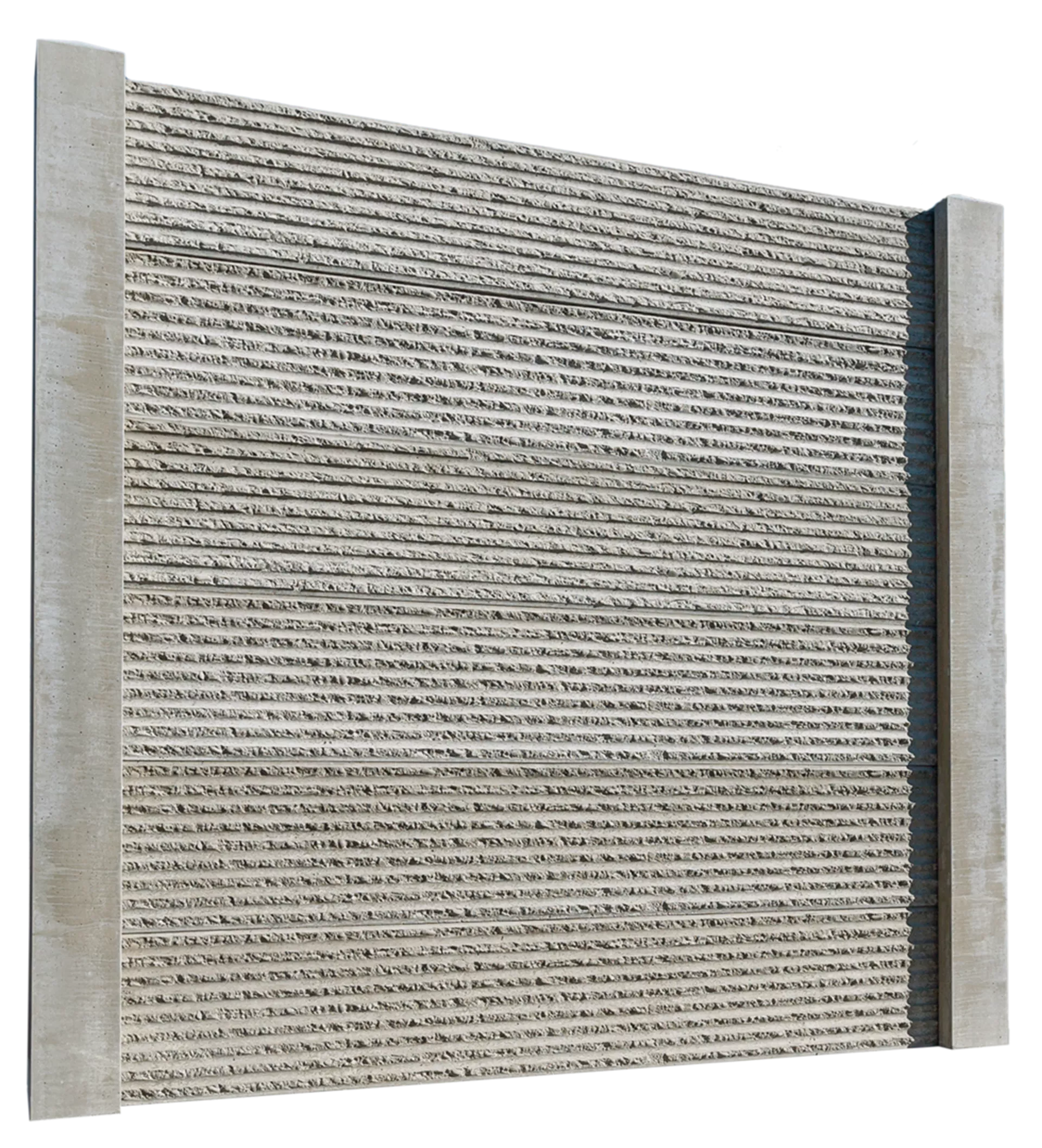 Betonzaun TREND LINE Normalplatte Rome grau doppelseitig L 180 cm B 4 cm H 32.3 cm