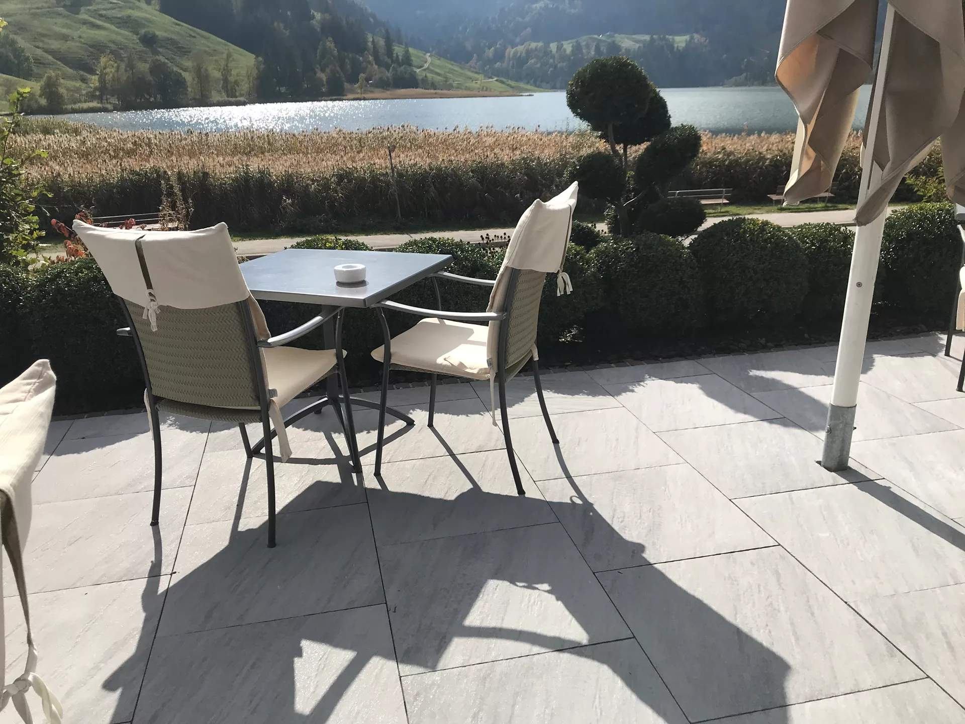 NATURE MOMENTS Gartenplatte dunkelgrau mit Schieferstruktur vollkantig L 60 cm B 60 cm H 5.5 cm