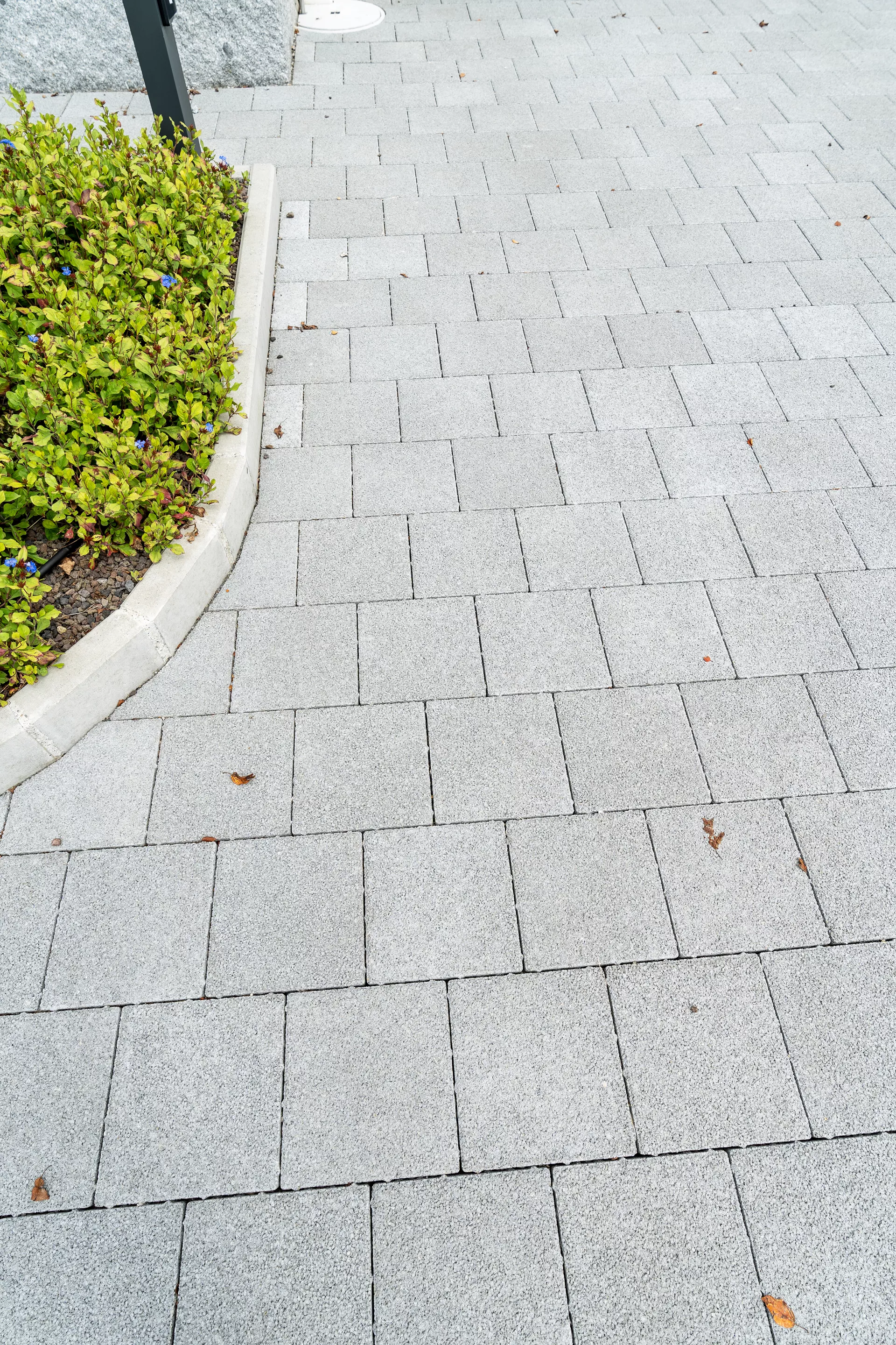 CARENA Sickerstein fino mit Nocken grau haufwerksporig gefast L 25 cm B 25 cm H 8 cm