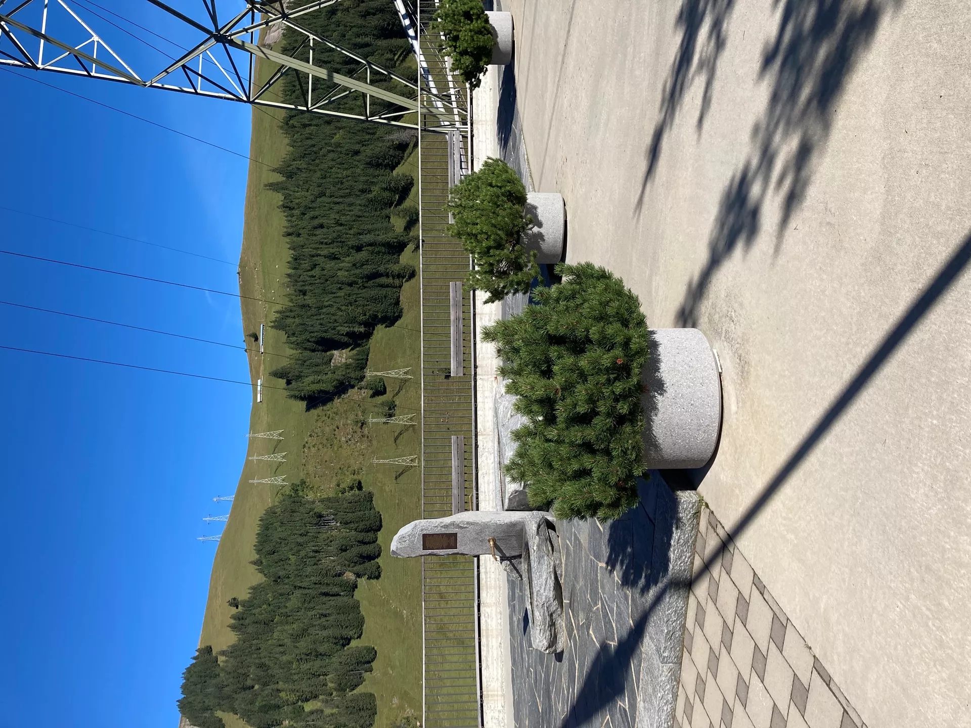 PARCO Pflanzentrog rund grau gestrahlt OD 80 cm H 50 cm W 4 cm R 40 cm