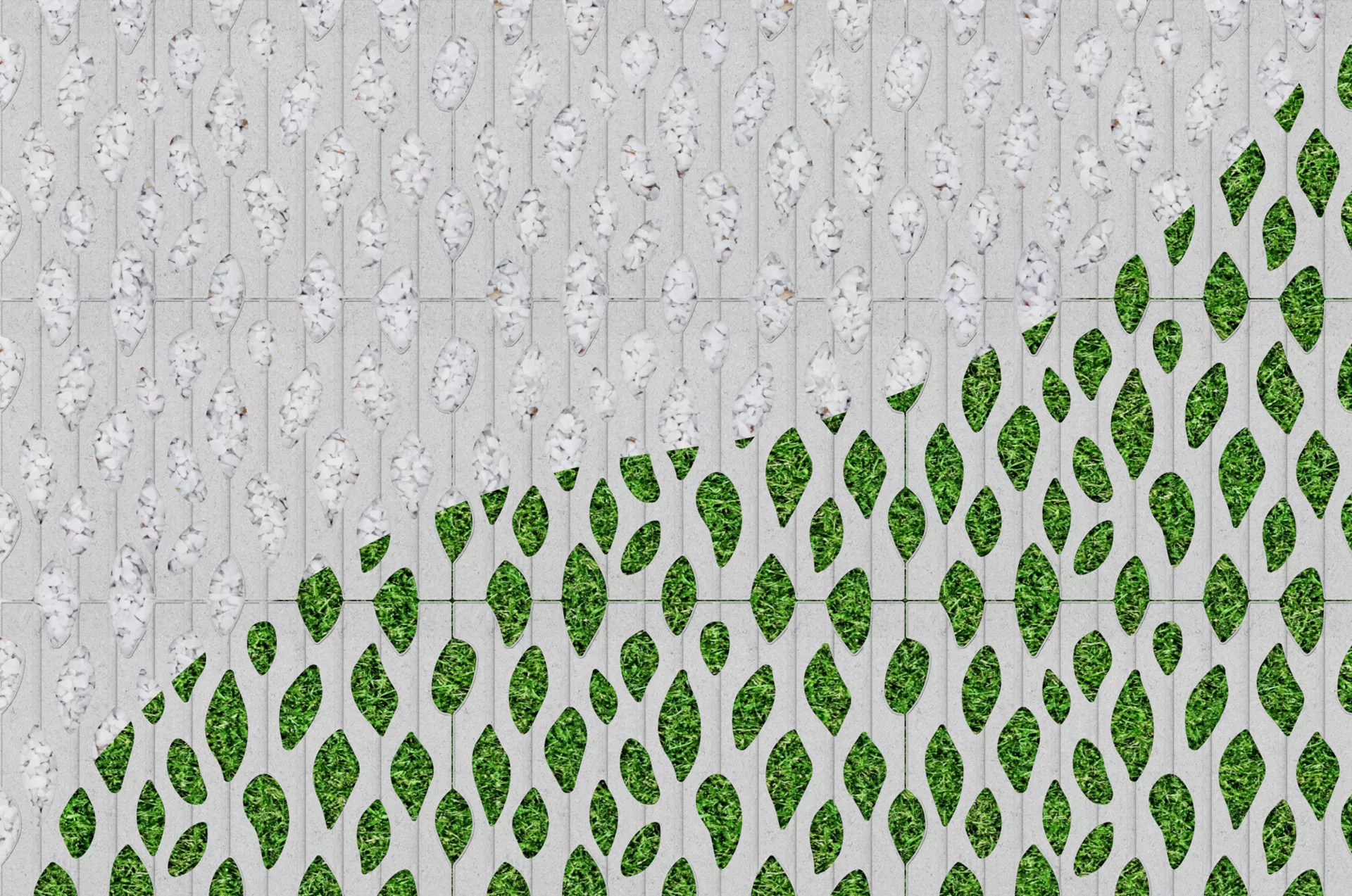 SENTONI Rasengitterstein mit Nocken grau glatt L 60 cm B 40 cm H 10 cm