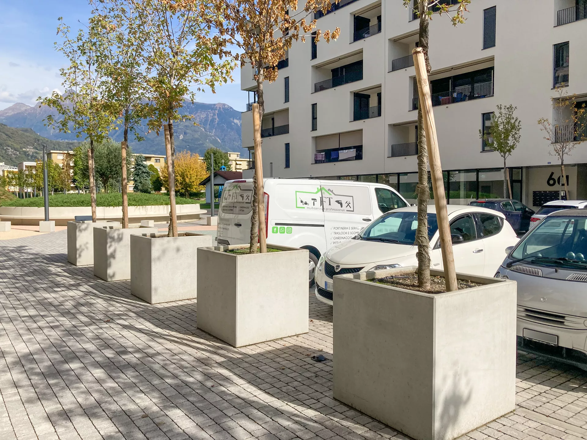 PARCO Pflanzentrog quadratisch grau glatt L 100 cm B 100 cm H 100 cm W 5 cm