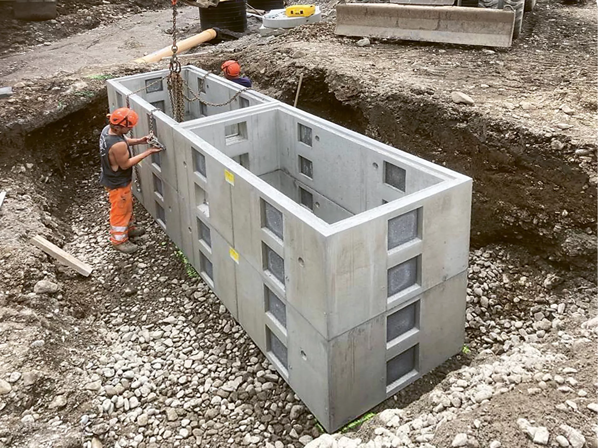 VRK Hohlraumelement Typ 1 ohne horizontale Durchstiegsöffnung Nettovolumen 0.37 m3 L 1200 mm B 1200 mm H 400 mm