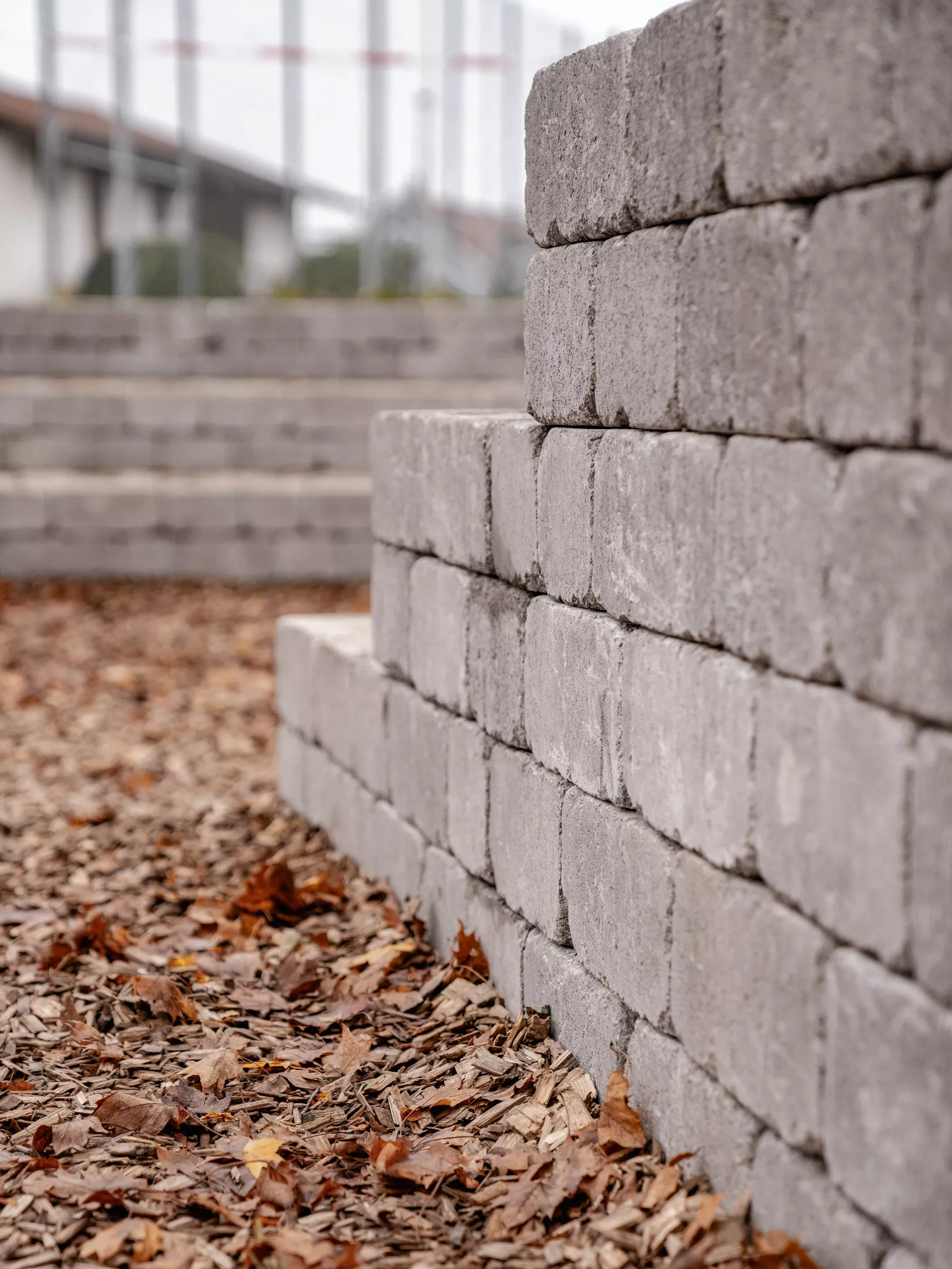 CUATRO Mauersteine Kanten gebrochen naturgrau L 20-35 cm B 25 cm H 15 cm