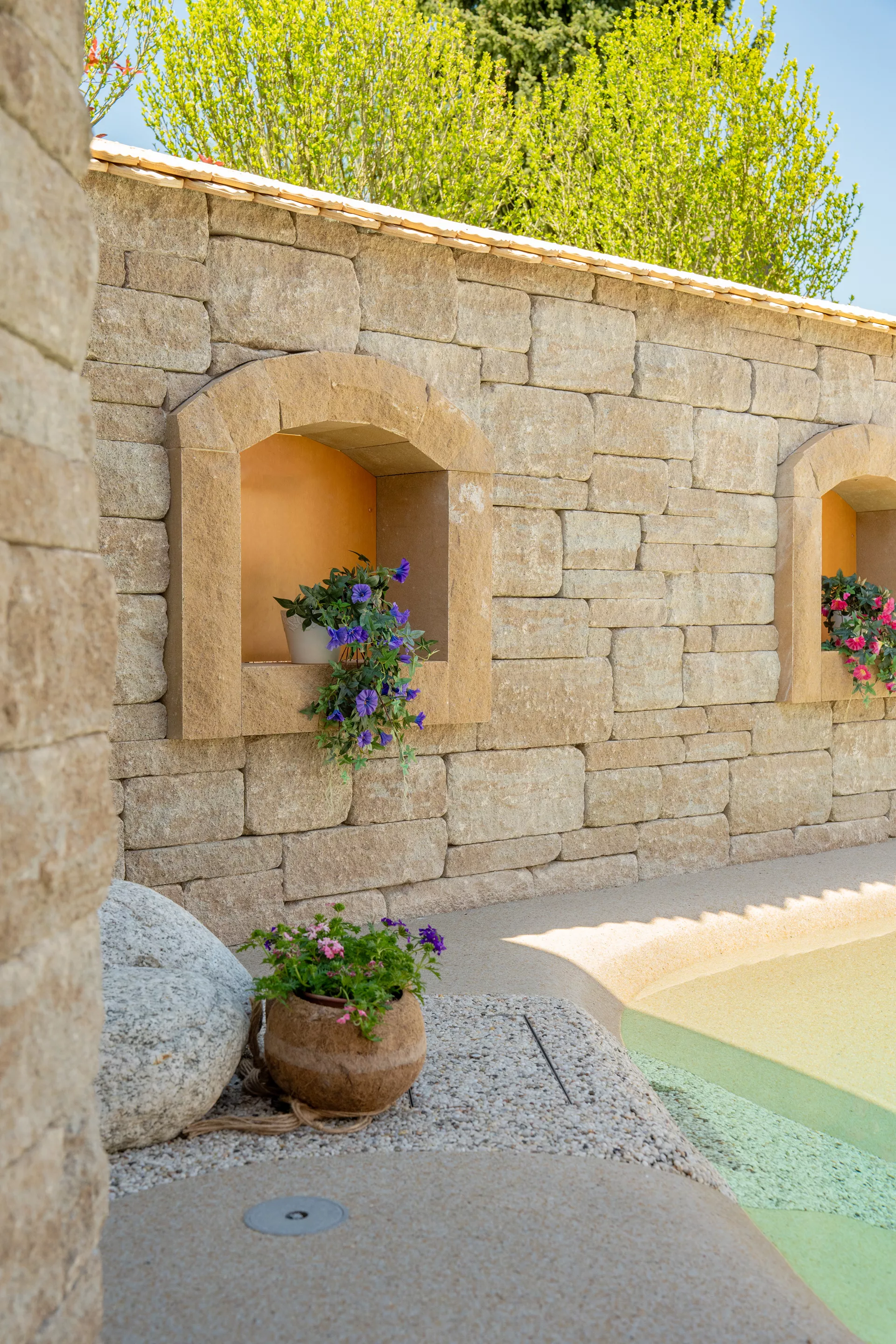 SANTURO Landhausmauer Typ 2 2-seitig gespalten jurakalk Kanten gebrochen L 30-50 cm B 25 cm H 15 cm