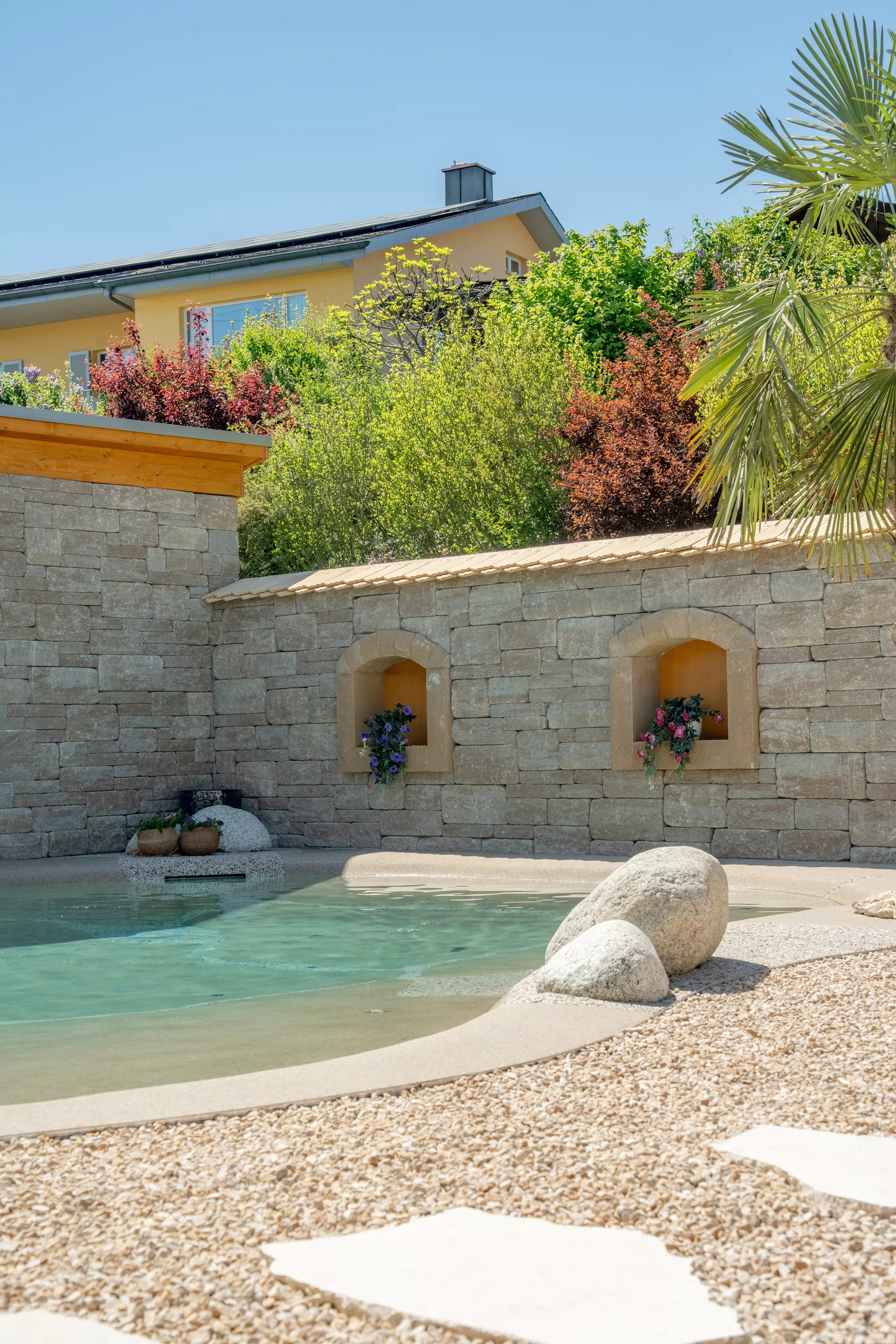 SANTURO Landhausmauer Typ 2 2-seitig gespalten jurakalk Kanten gebrochen L 30-50 cm B 25 cm H 15 cm