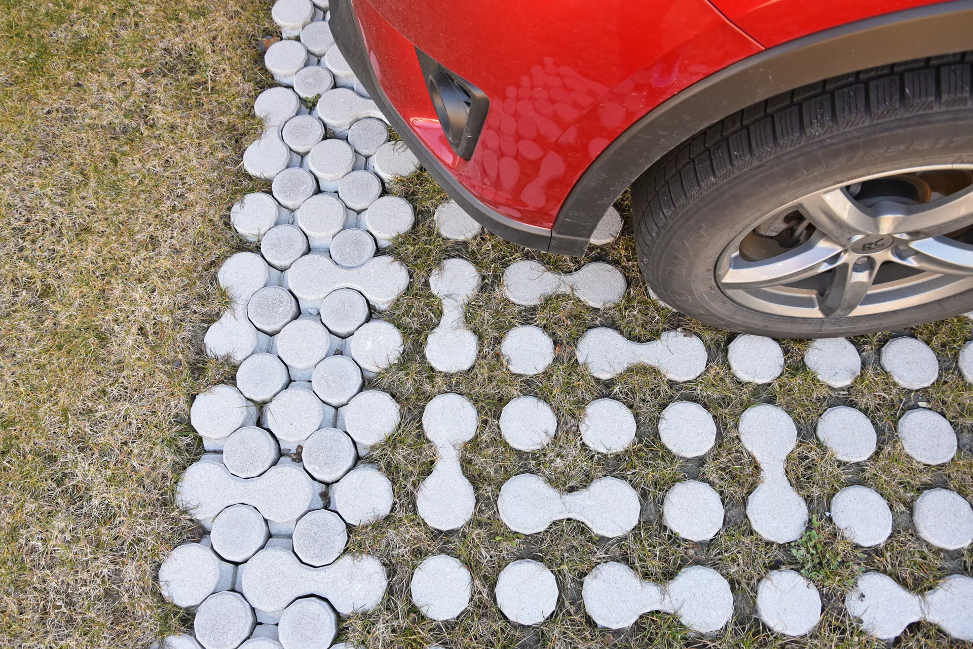 LUNIX Rasengitterstein grau glatt L 53.2 cm 39.9 cm H 12 cm