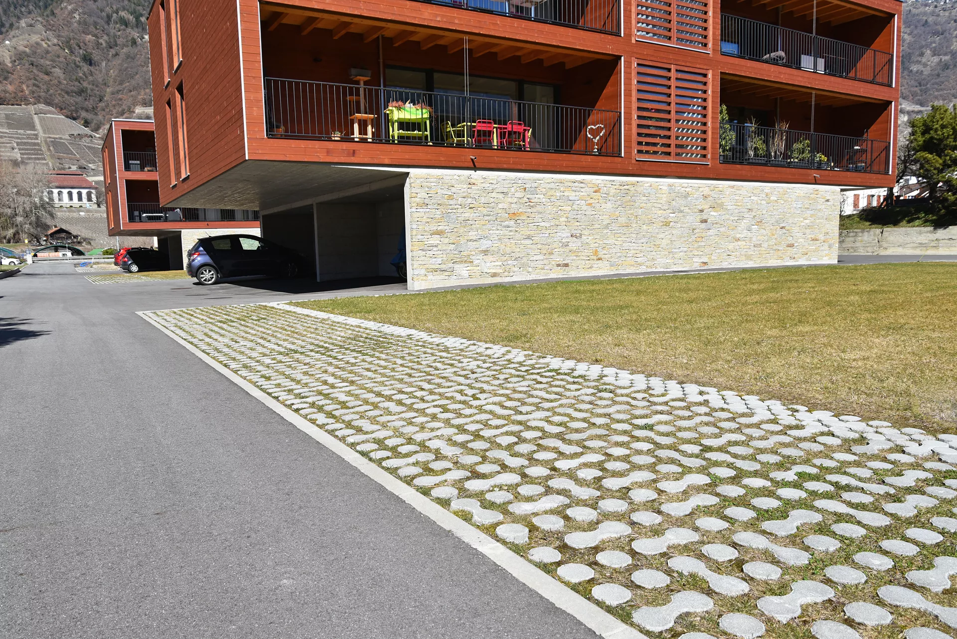 LUNIX Rasengitterstein grau glatt L 53.2 cm 39.9 cm H 12 cm