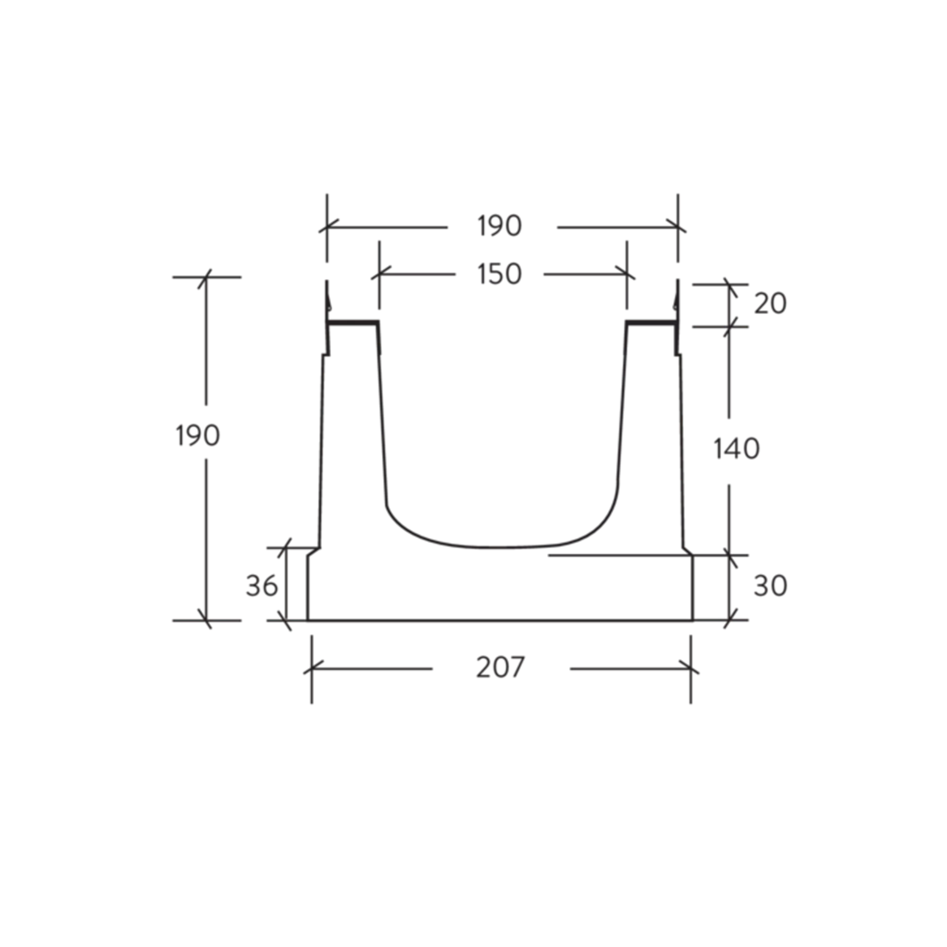 BIRCOslim<sup>®</sup> Rinnen NW 150