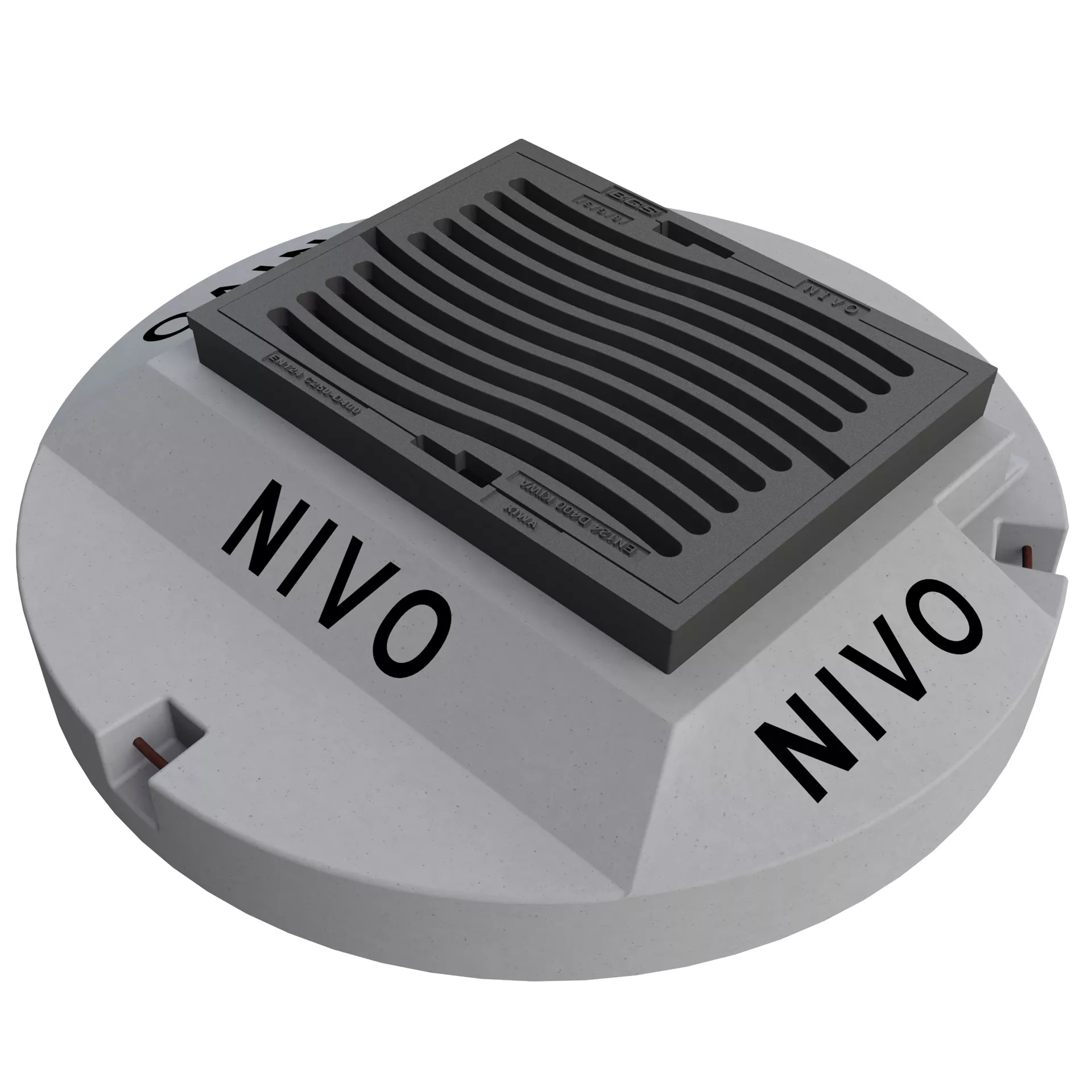 NIVO höhenverstellbare Gussdeckel und Strassenroste mit Beto onrahmen