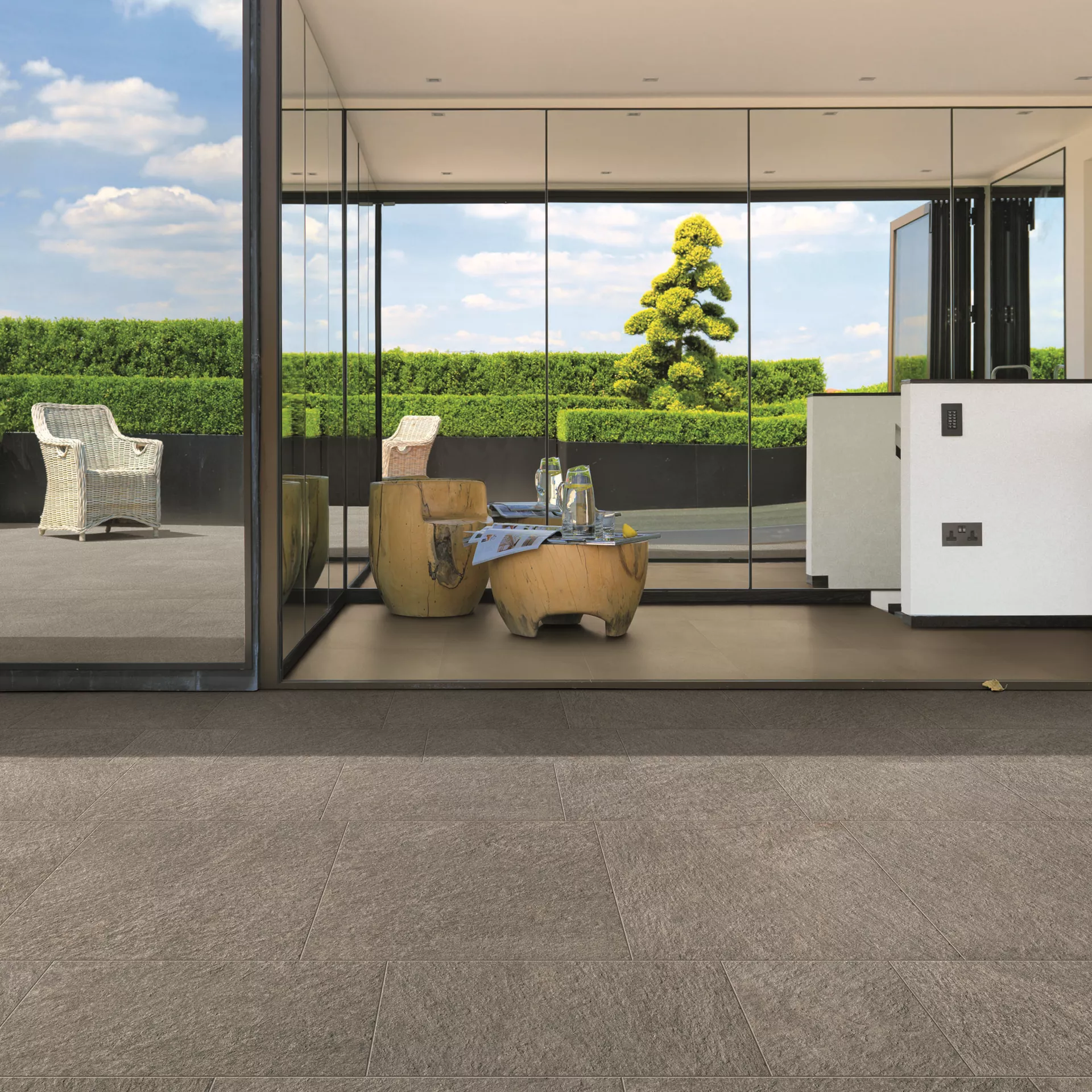 Feinsteinzeug Gehwegplatten PIETRA