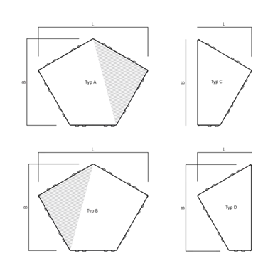 Dallage pentagonal 5-Eck