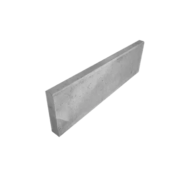 Bordurette 100/6/30 cm, moulé 2 côtés chanfreinés, lisse, gris